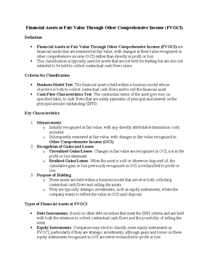 Reclassification to Financial Assets at Amortized Cost ...