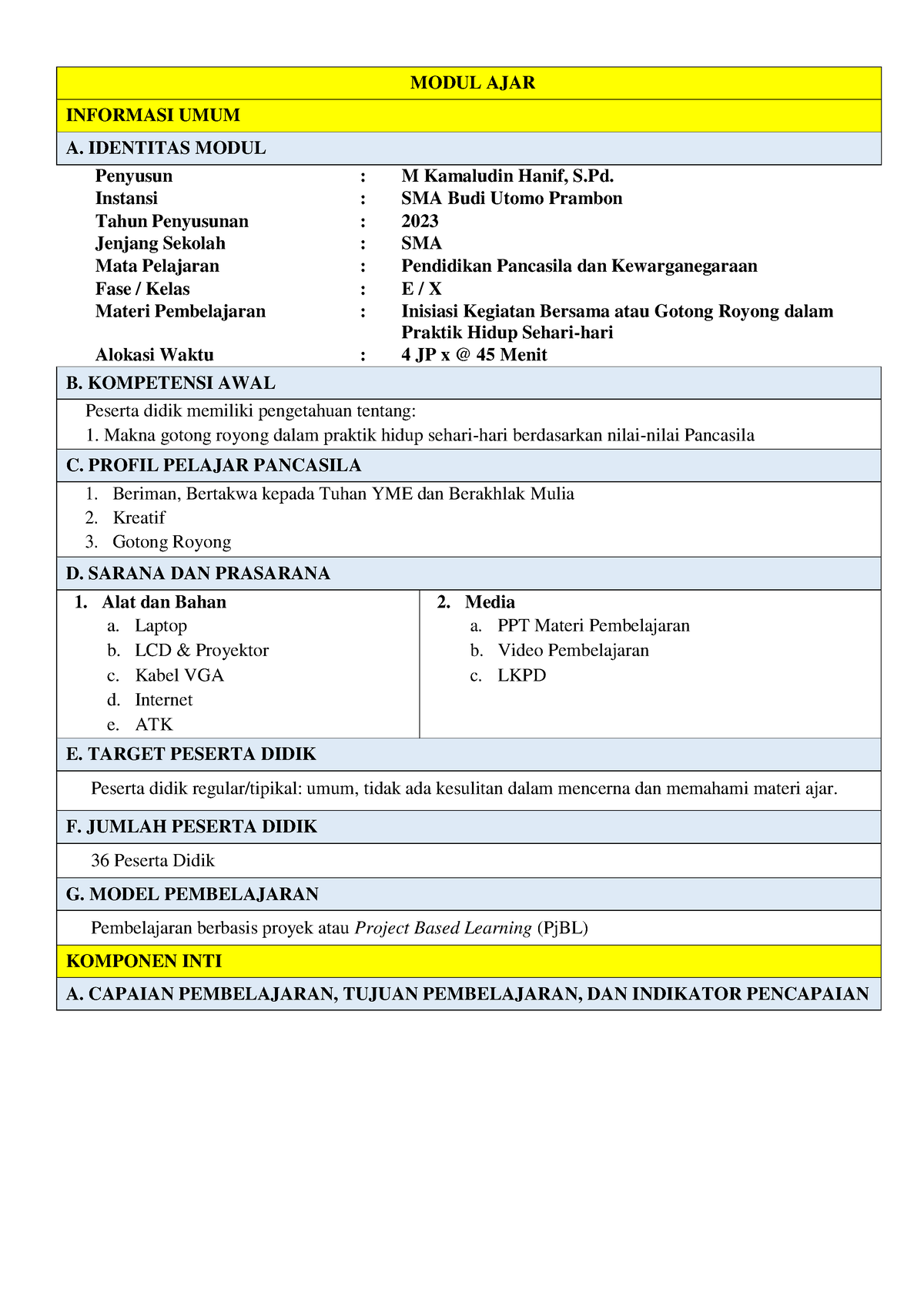 2 Modul AJAR Pendidikan Pancasila X - MODUL AJAR INFORMASI UMUM A ...