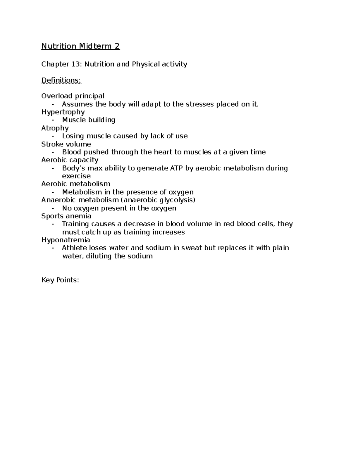 Nutrition Midterm 2 - Lectture Notes - Nutrition Midterm 2 Chapter 13 ...