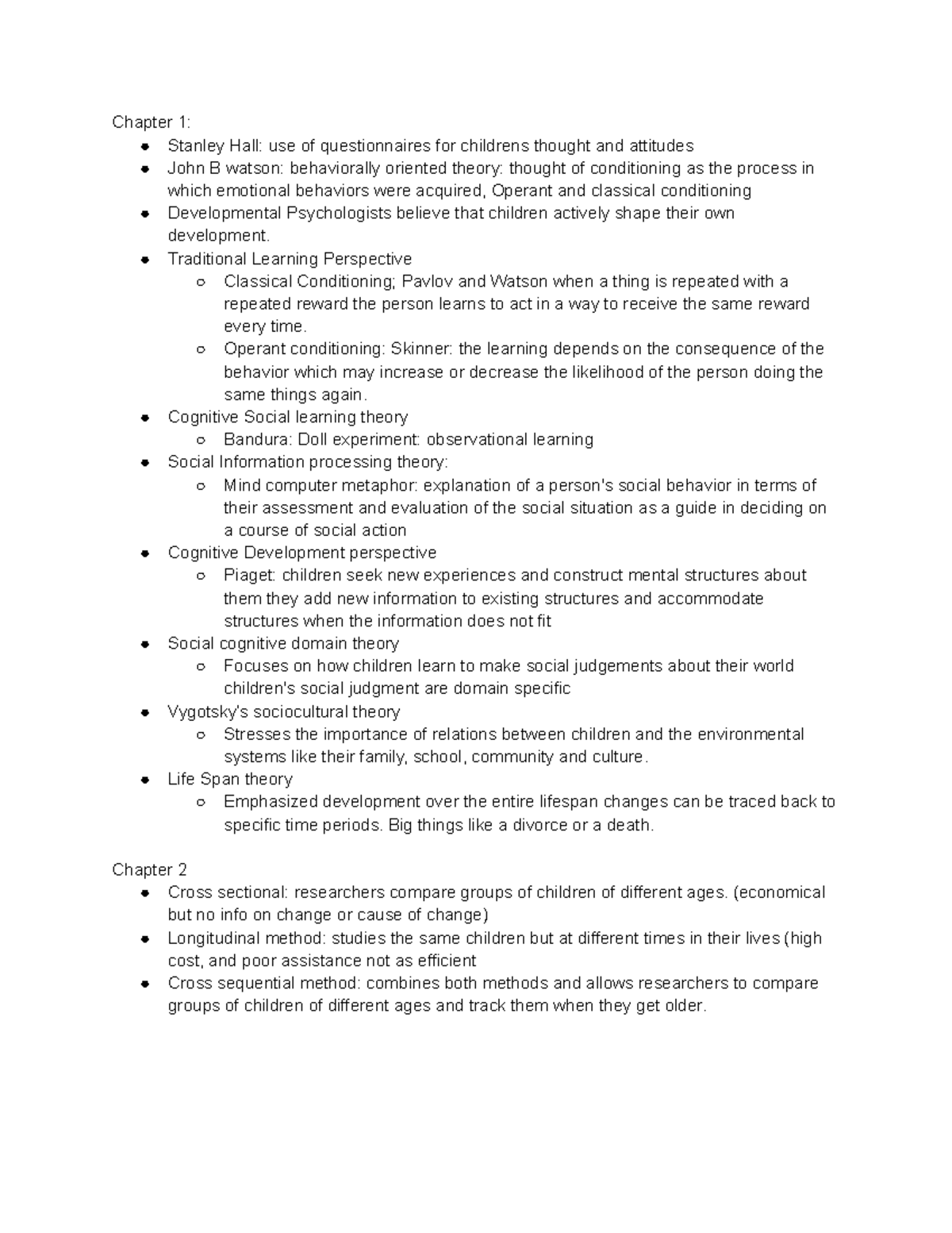 Untitled document - Chapter 1 and 2 - Social Development - Chapter 1 ...