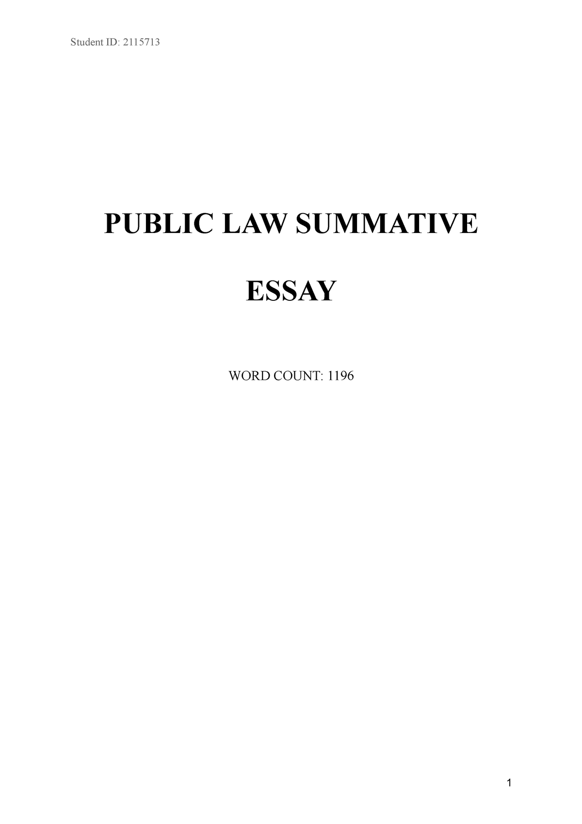 public law essays