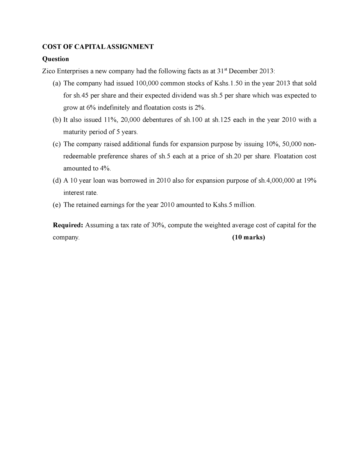 capital assignment tax