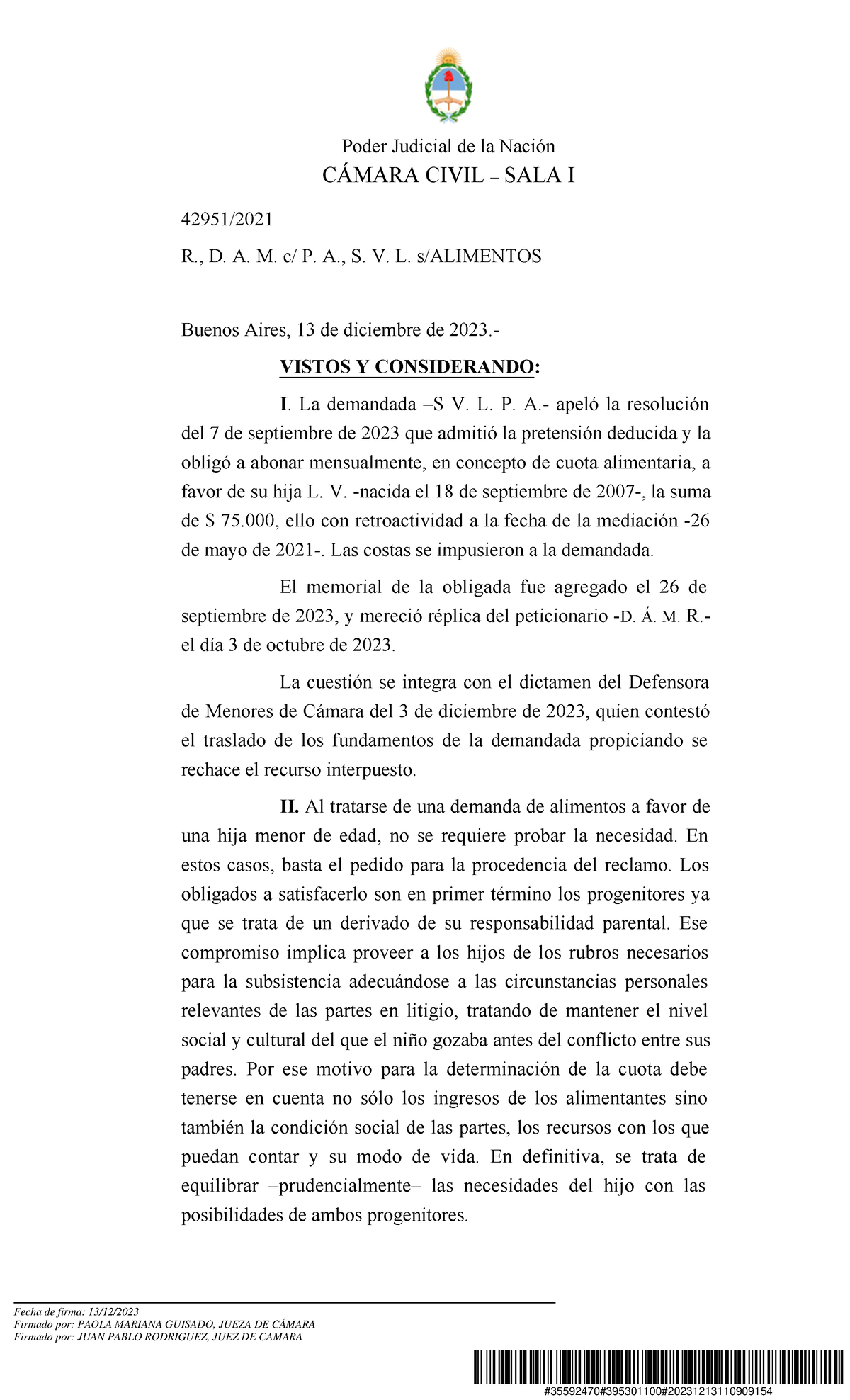 Fallo - Modelo de sentencia en el fuero civil - CÁMARA CIVIL – SALA I ...