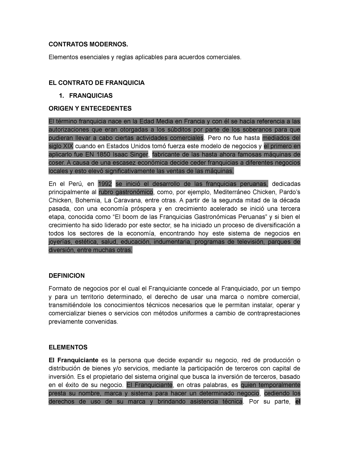 S Contratos Modernos Contratos Modernos Elementos Esenciales Y Reglas Aplicables Para