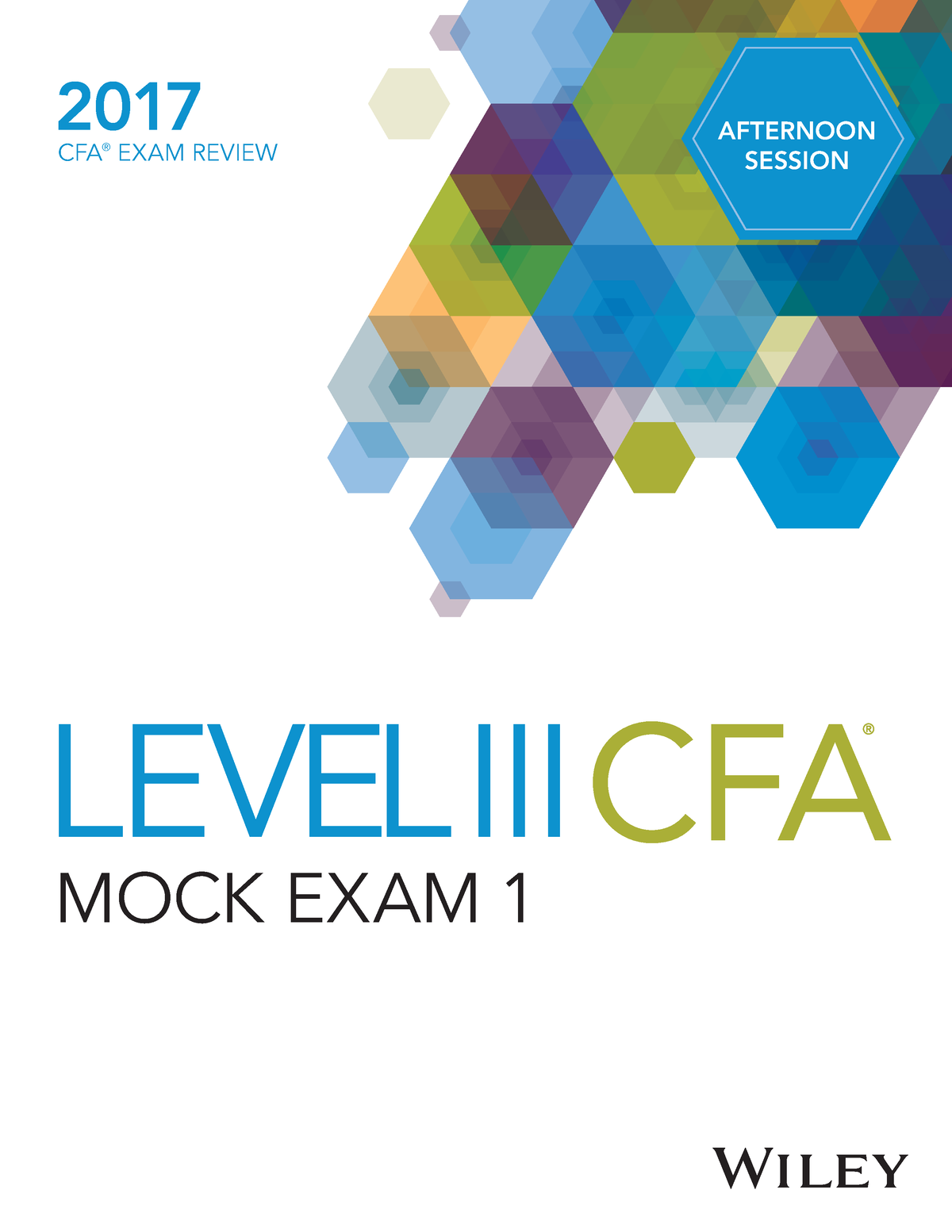 Level 3 1. Mock Exam 3d. CFA Level 2 2023. Mock Exam. Mock Exam Multilevel background.