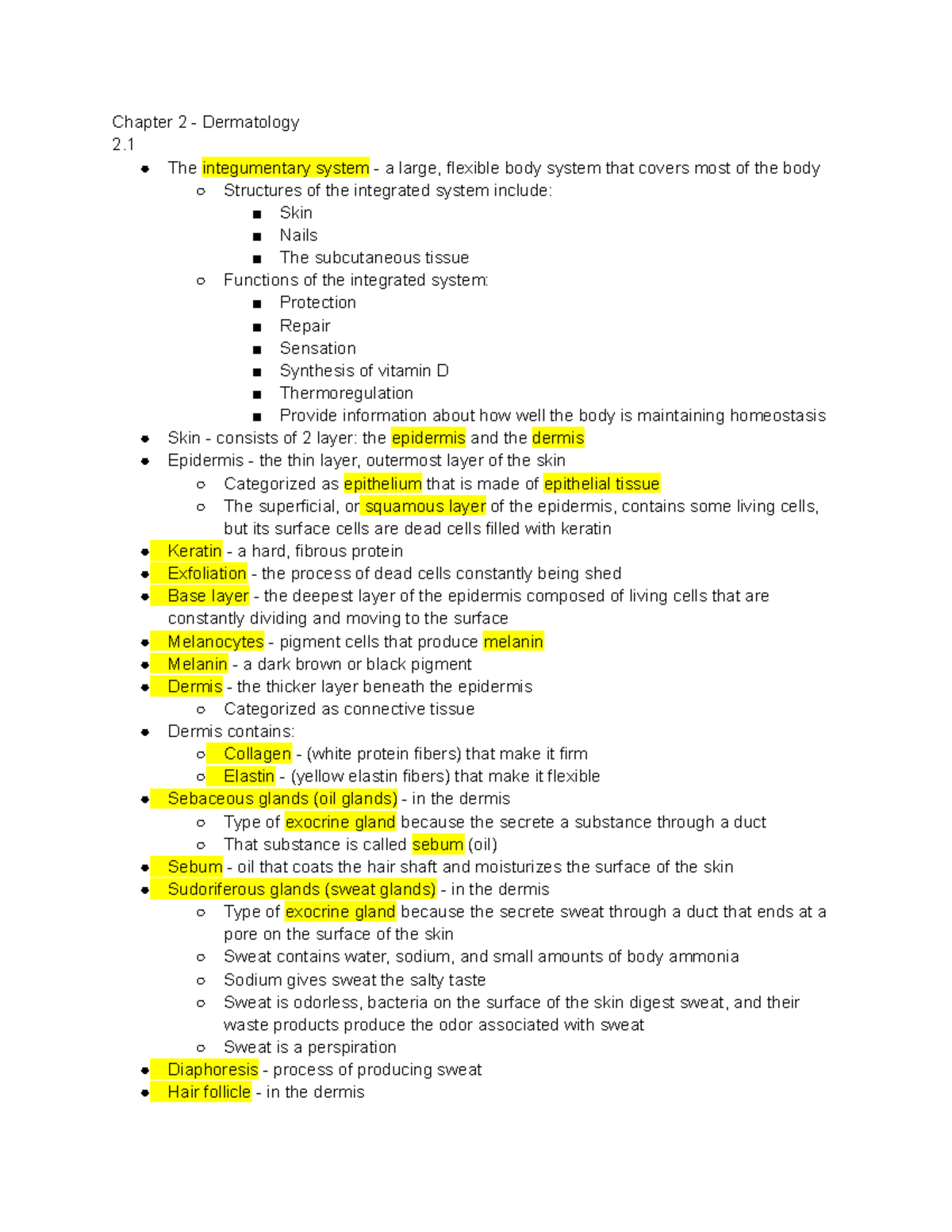 MP 111 Week 2 Dermatology and Ophthalmology - Chapter 2 - Dermatology 2 ...