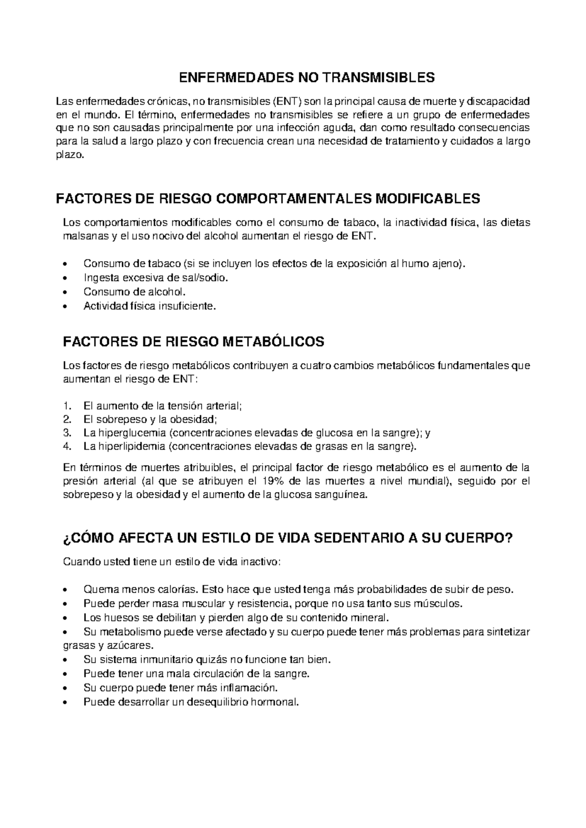 ECNT 11 Documento informativo para estudio - ENFERMEDADES NO ...