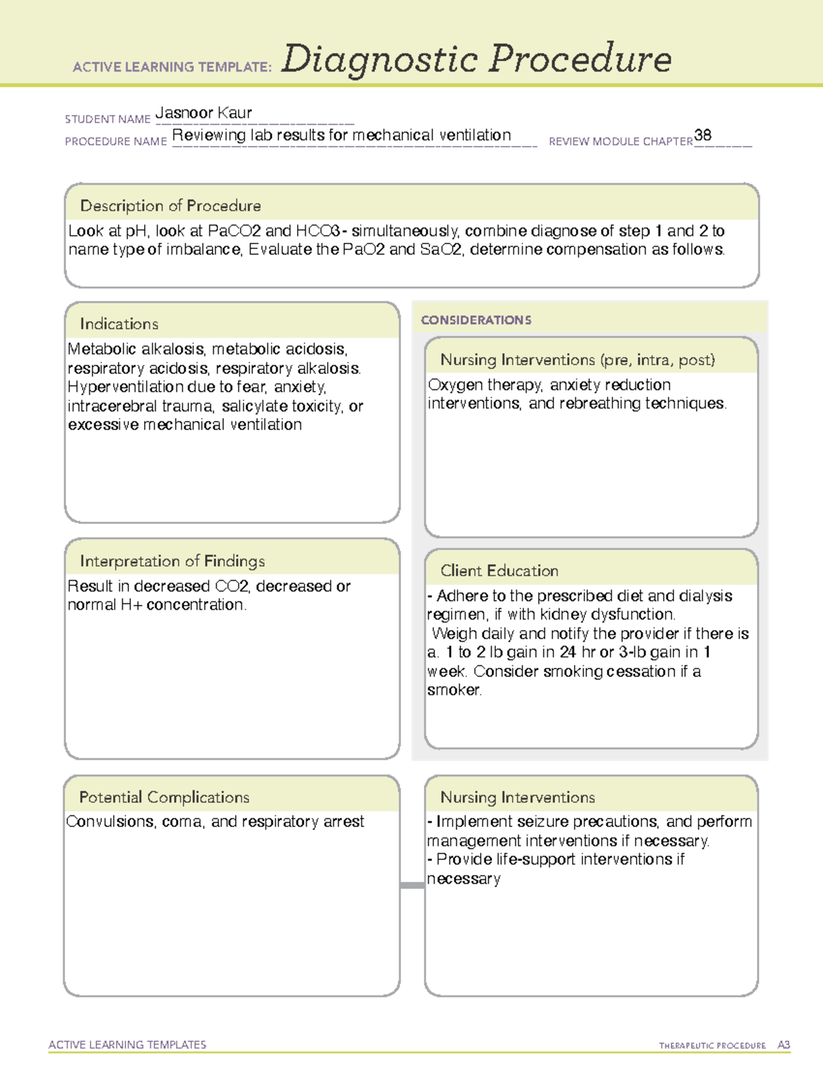 Mechanical ventilation - Metabolic alkalosis, metabolic acidosis ...