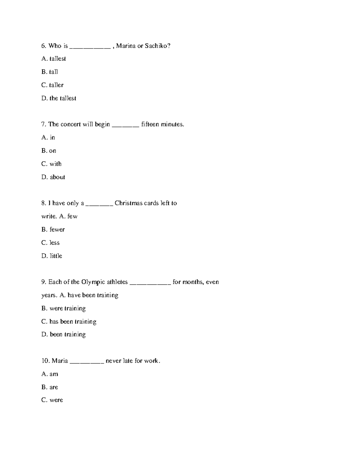 ST 3 - Grammar Structure: English Proficiency Test Reviewer 3 - Who is ...