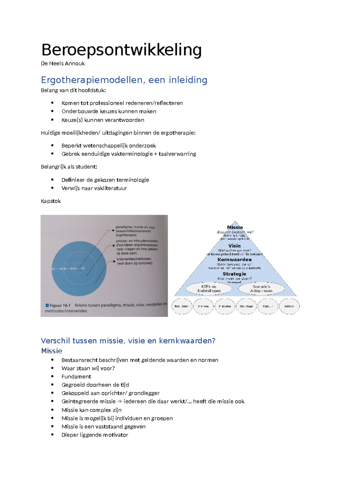 Beroepsontwikkeling Samenvatting Anouk - Beroepsontwikkeling De Neels ...