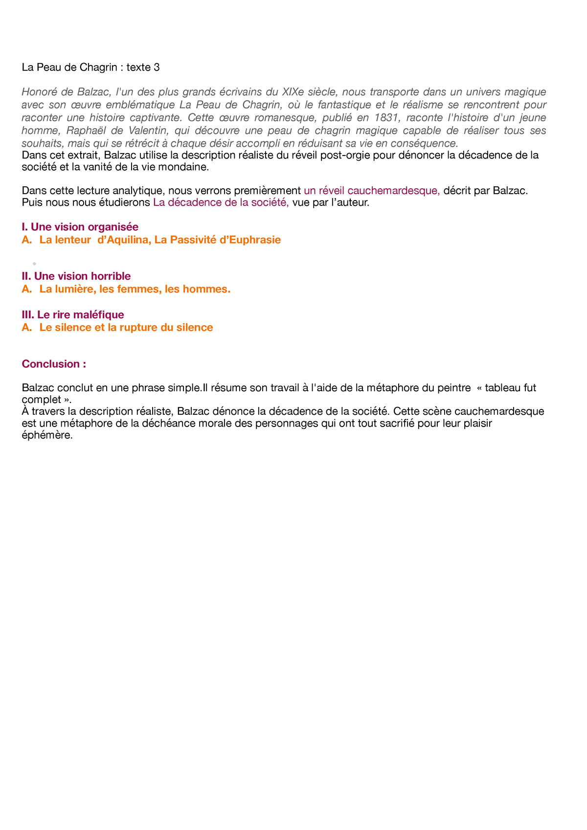 exemple introduction dissertation la peau de chagrin