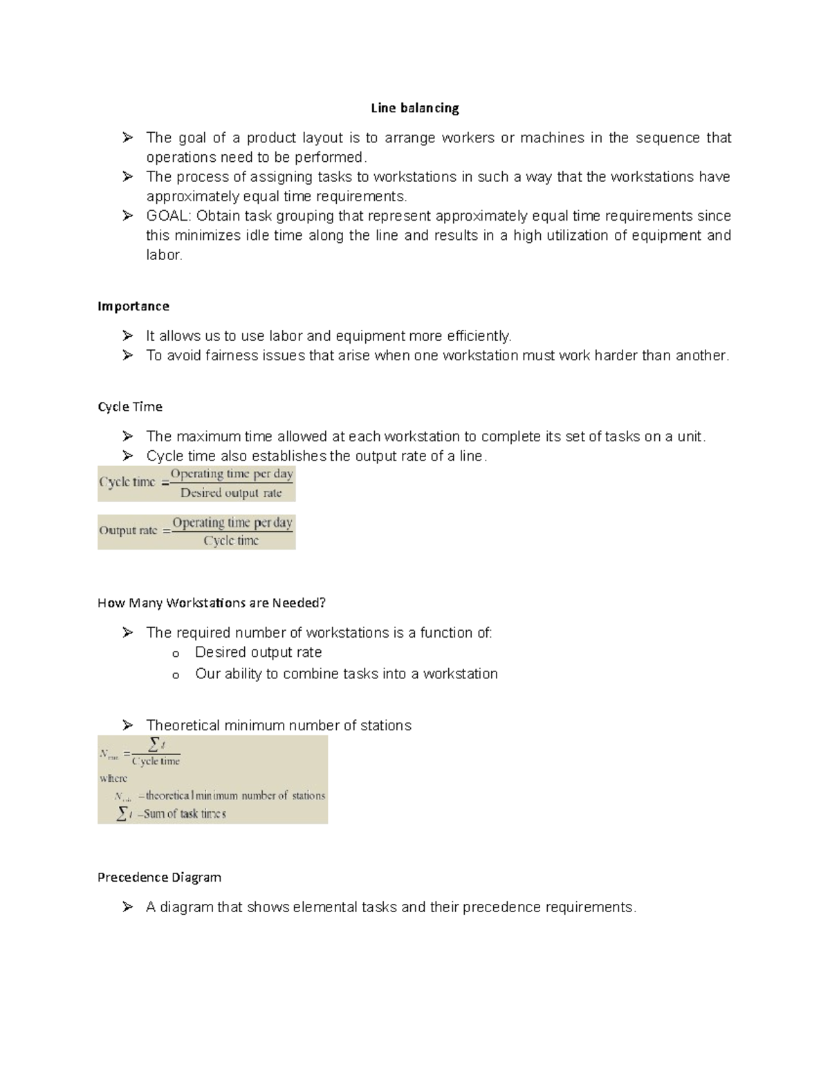 Linebalancing line balancing Line balancing The goal of a product