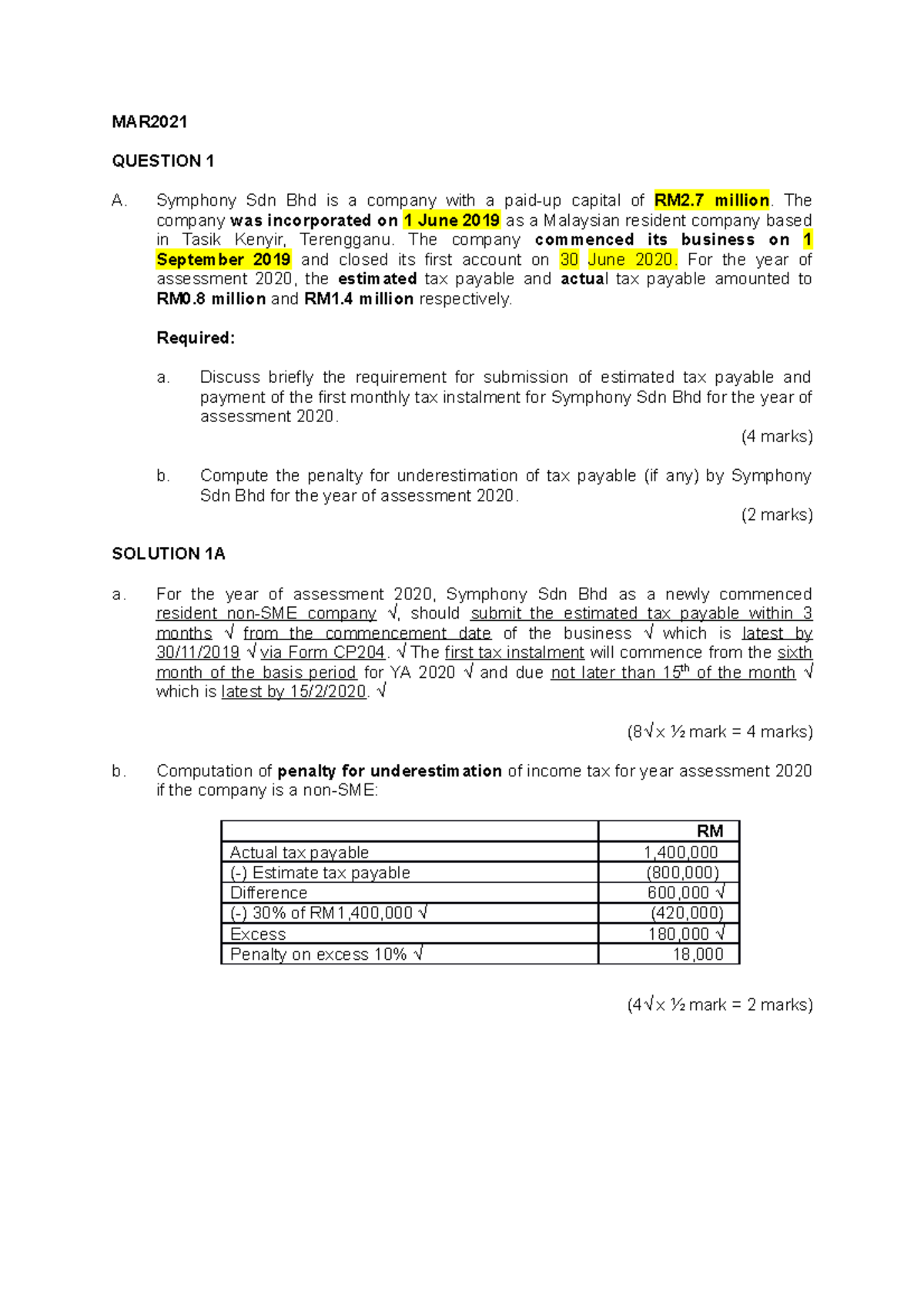 tax317-sas-mar-sept-july-2021-question-1-mar-question-1-a-symphony