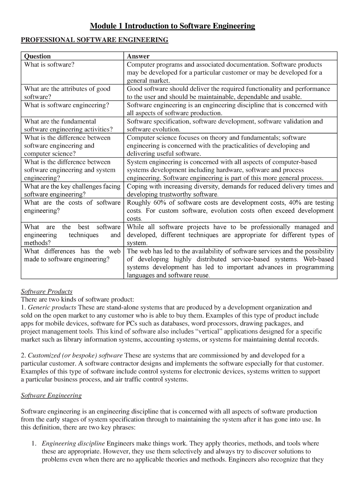 Module 1 Introduction To Software Engineering - Module 1 Introduction ...