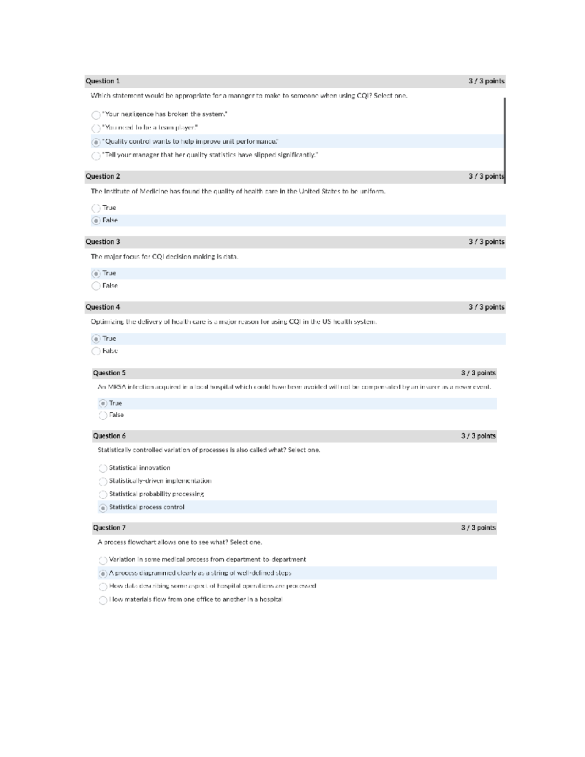 IHP 430 4-1 Quiz Pt 1 - Quiz - Question 1 Which Statement Would Be ...