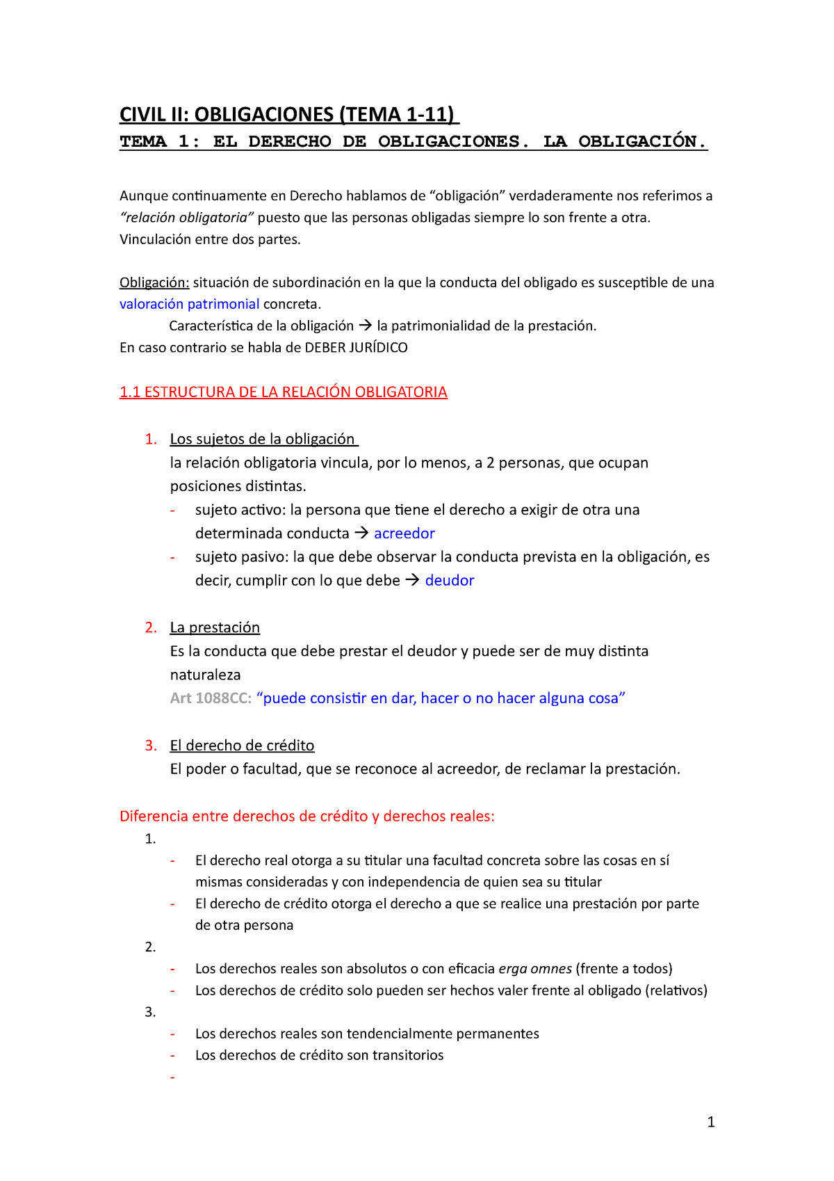 Civil Ii Obligaciones Civil Ii Obligaciones Tema 1 11 Tema 1 El Derecho De Obligaciones 0148