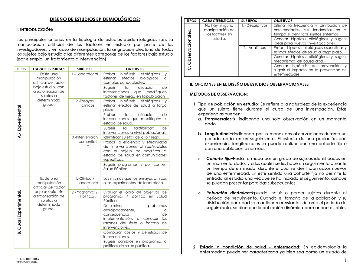 2 GUIA Diseño 6 DE Estudios Epidemiologicos - BELÉN BECERRA DISE—O DE ...