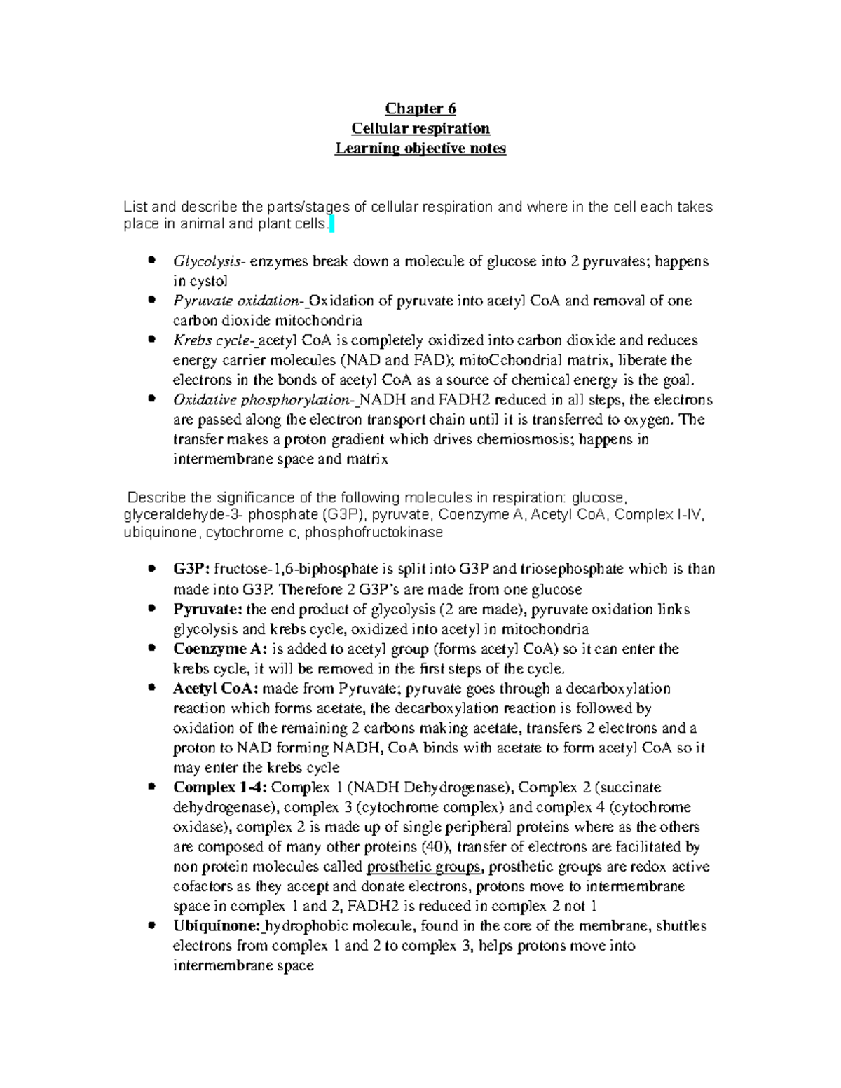 mastering biology chapter 6 homework