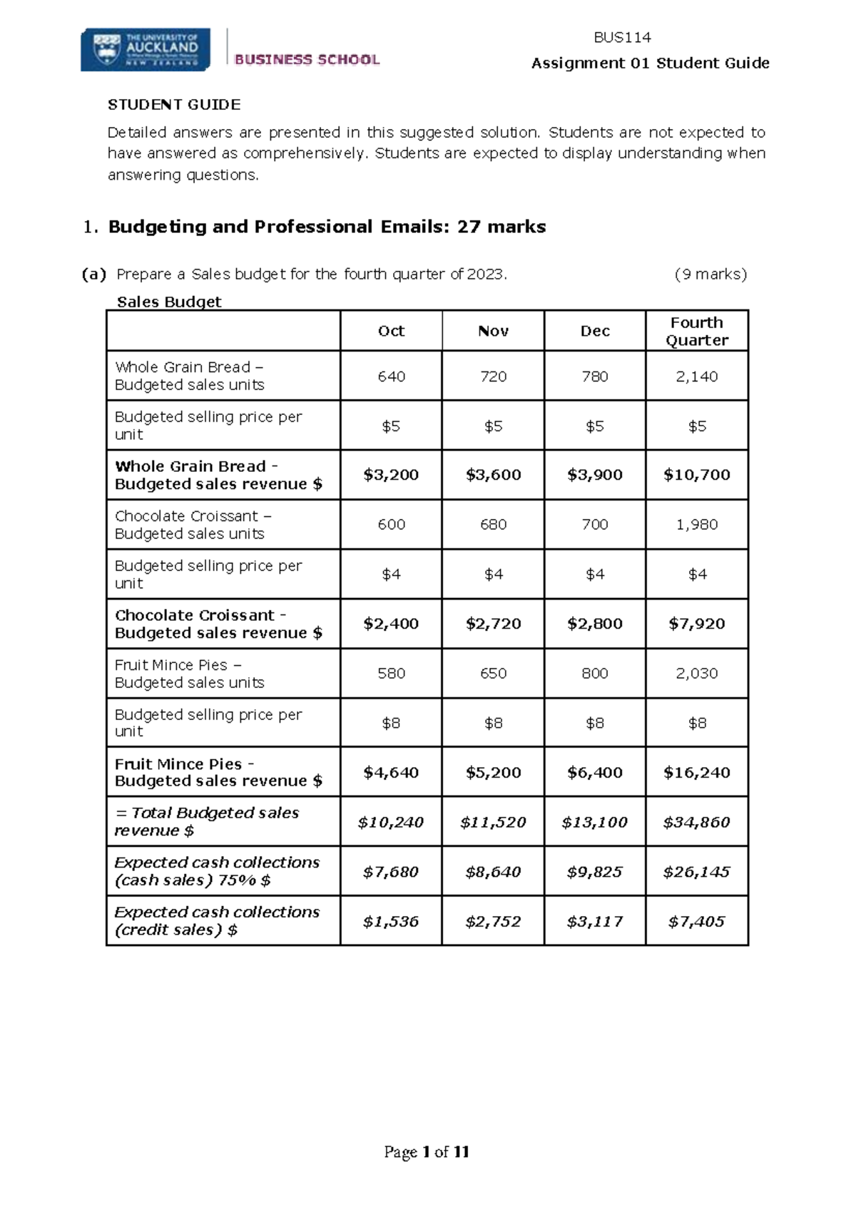 BUS114 Assignment 01 S2 2023 - Student Guide - Assignment 01 Student ...