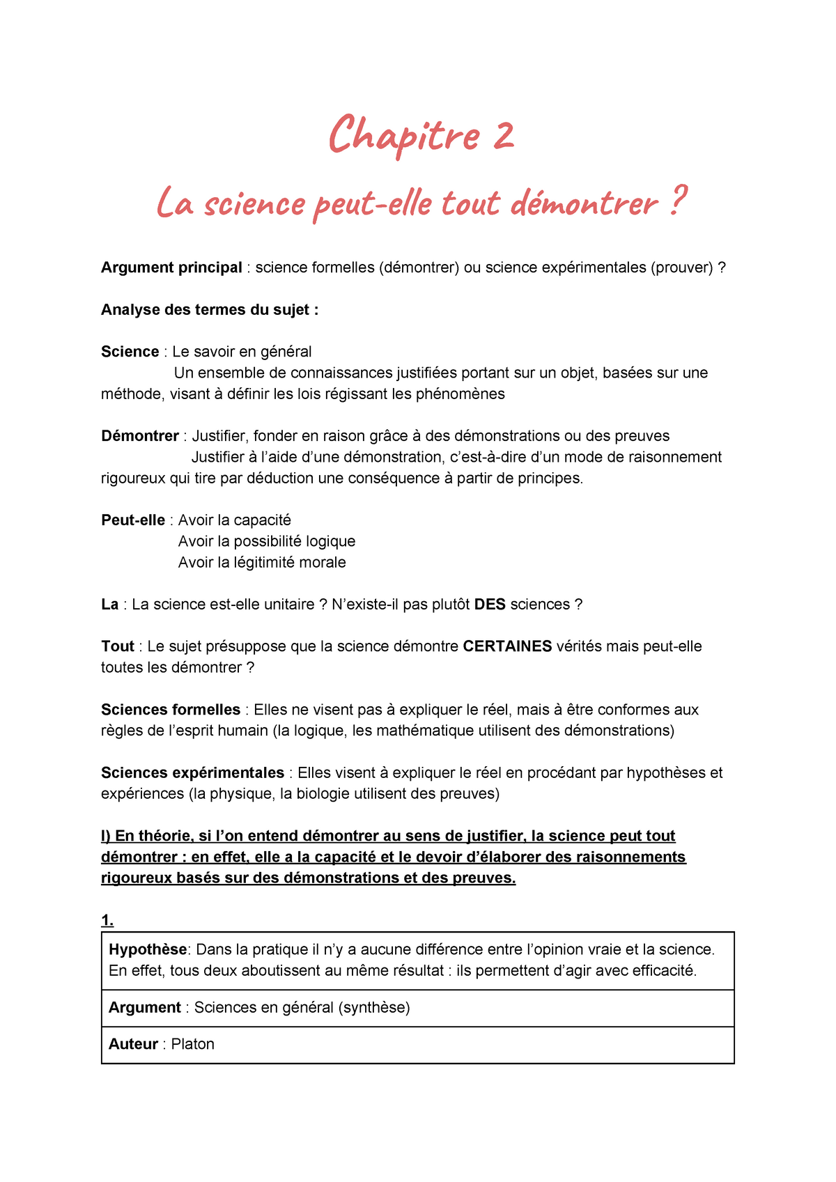 dissertation philosophie la science