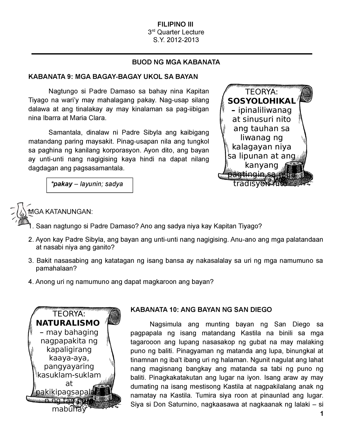 Buod Ng Kabanata 9 At 12 Ng Noli Me Tangere Ni Jose Rizal - TEORYA ...