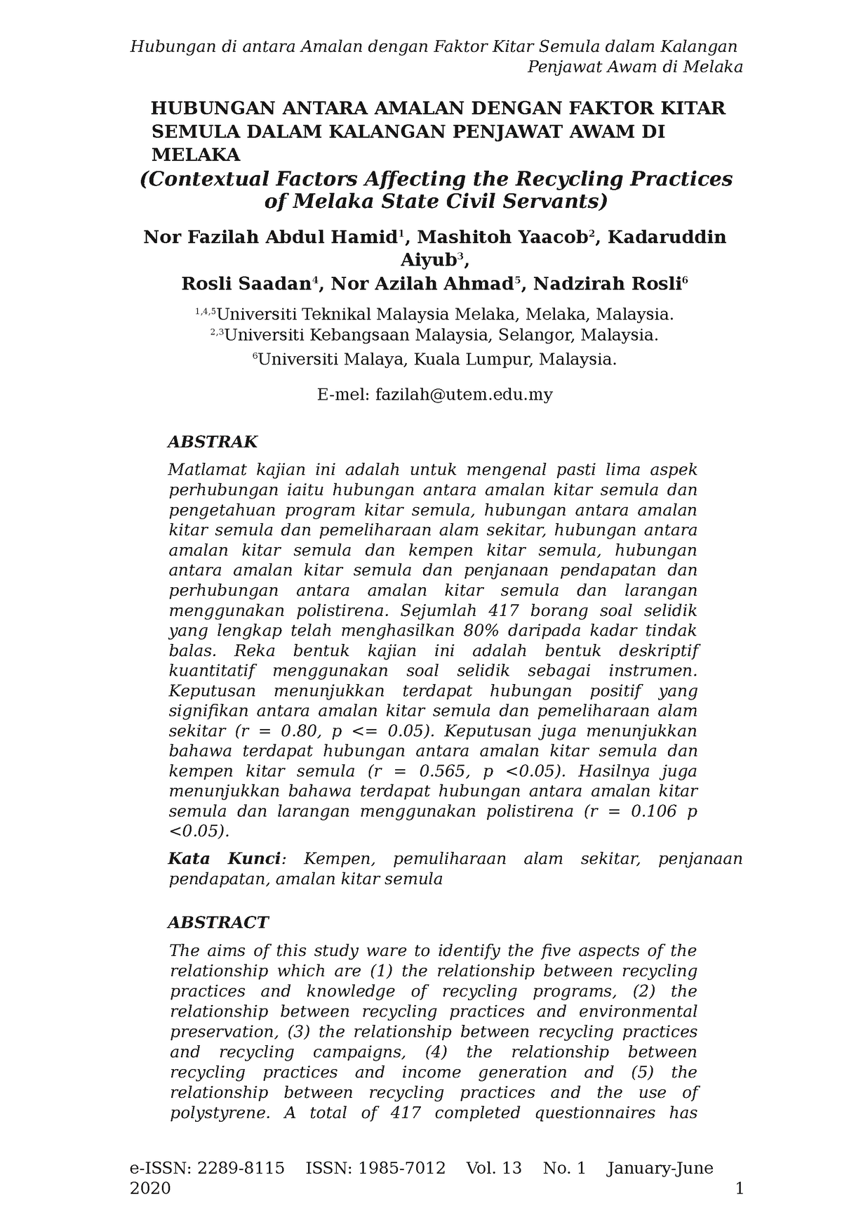 Penjawat Melaka A Research Article For The Course Subject Falsafah