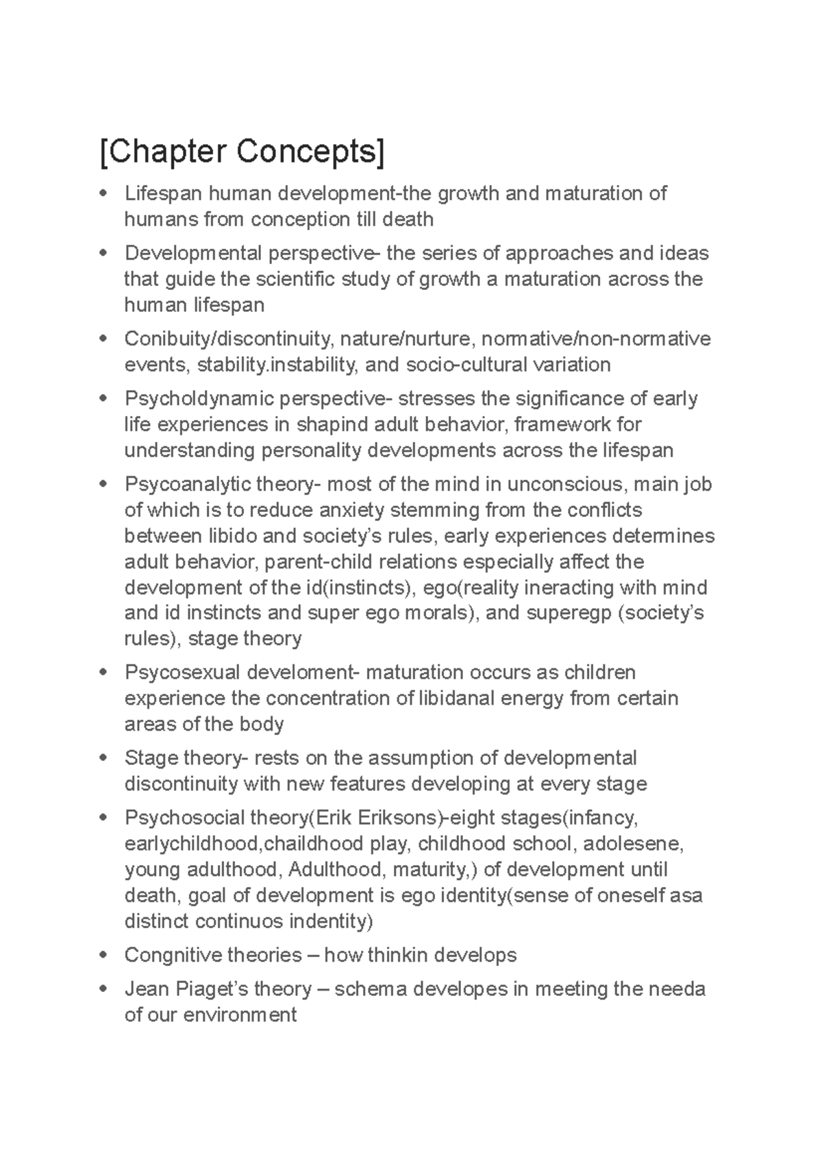 228 Unit 1 - [Chapter Concepts] Lifespan Human Development-the Growth ...