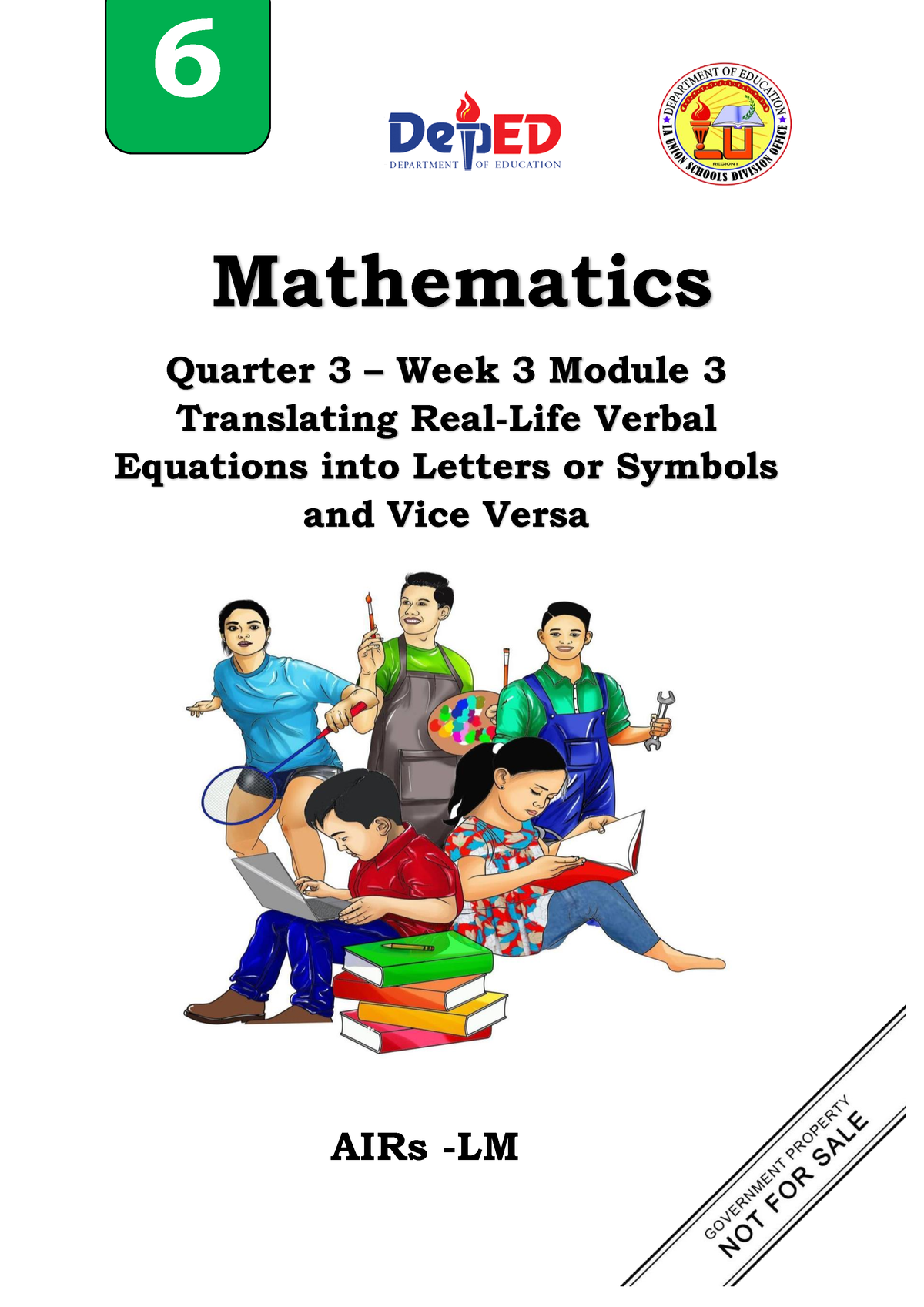 AIRS-LM Math 6 Q3-Week 3-Module-3 Evaluated - Mathematics Quarter 3 ...