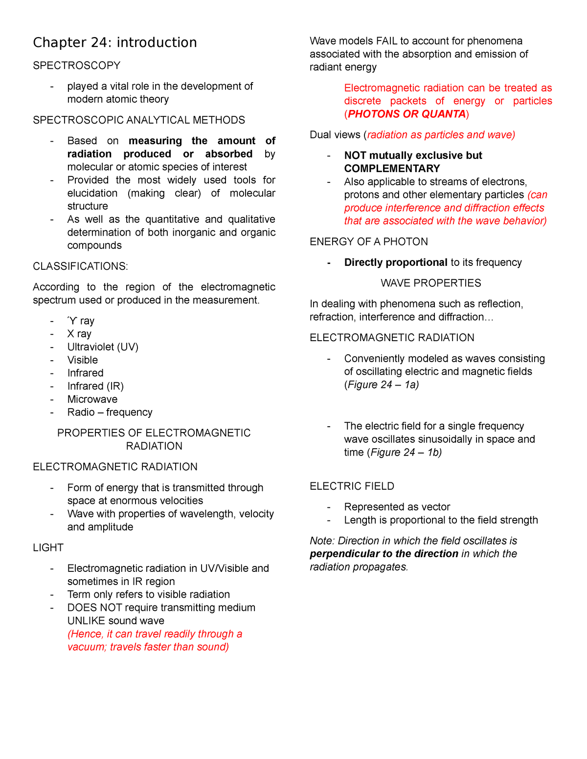 Chapter 24 Anachem - lecture notes - Chapter 24: introduction ...