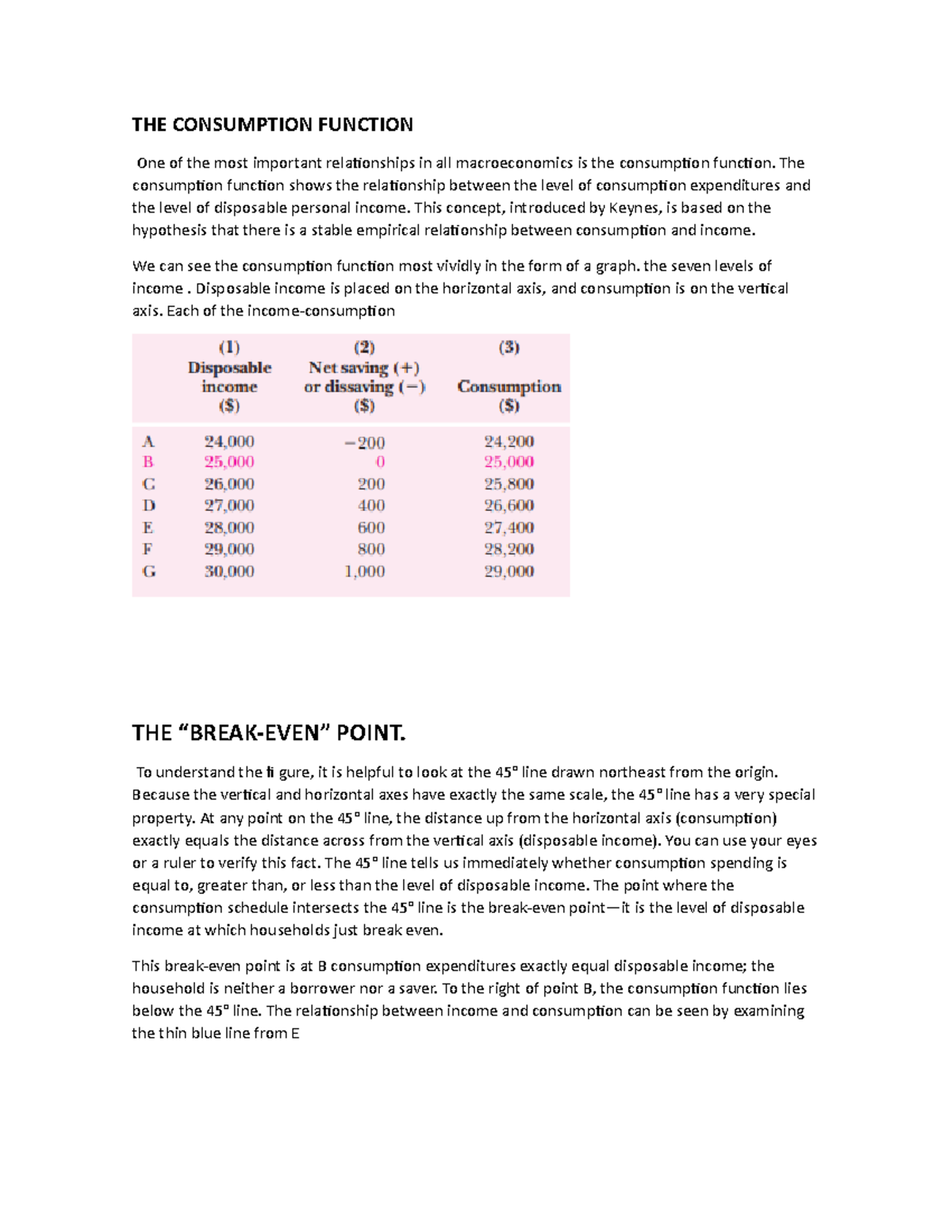 Economia - Nota: 8 - THE CONSUMPTION FUNCTION One of the most important ...