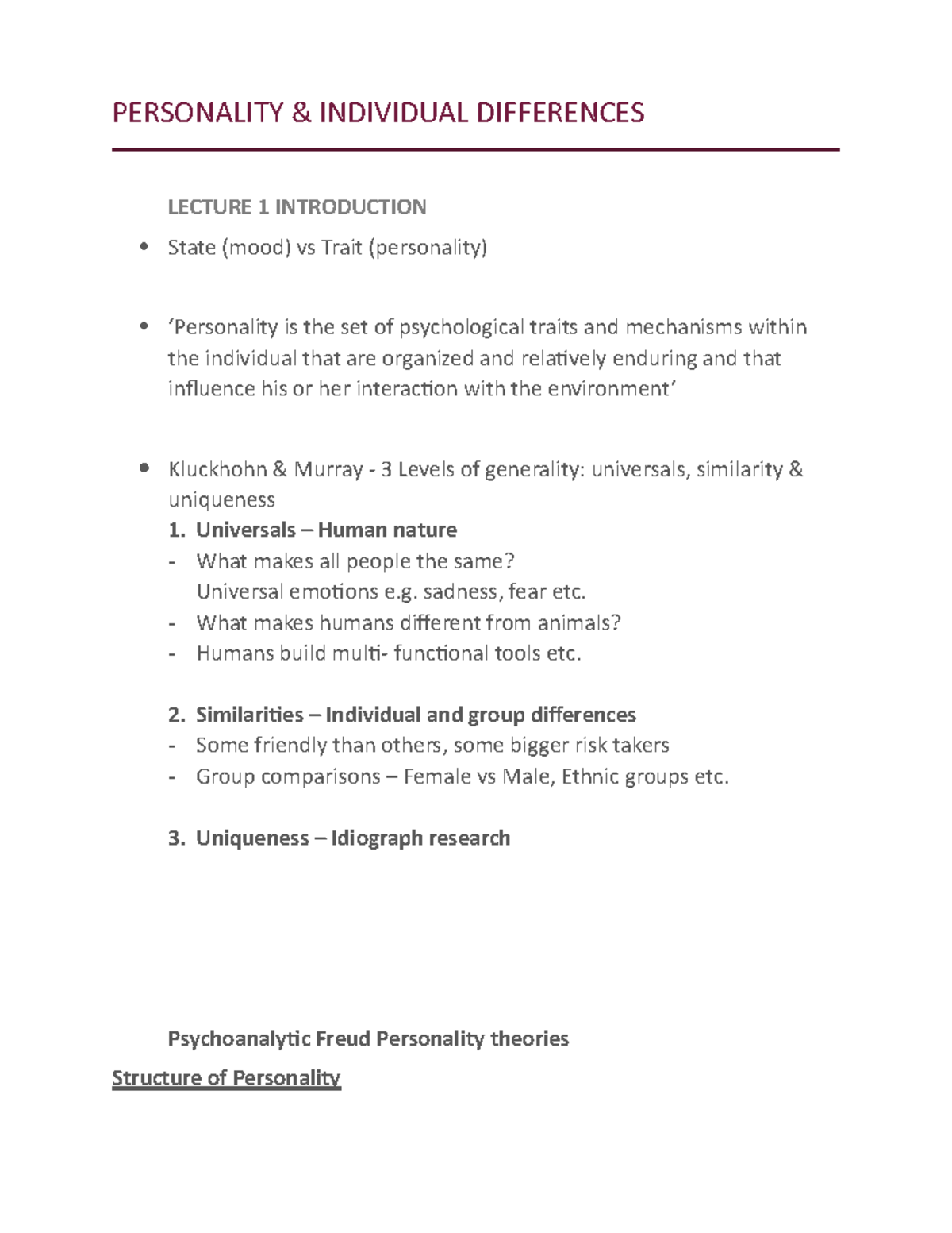 personality-individual-differences-notes-personality-amp