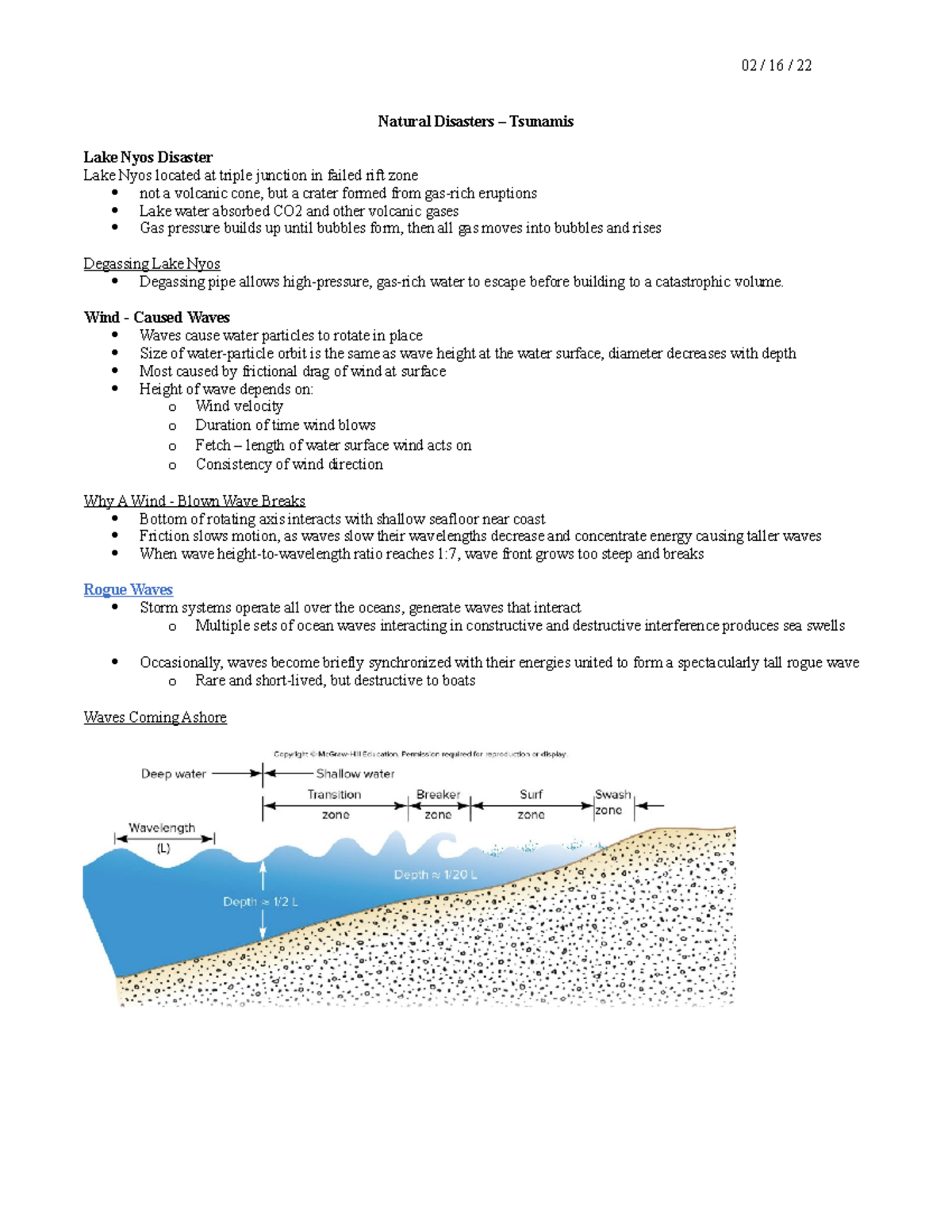 What is tsunami short note