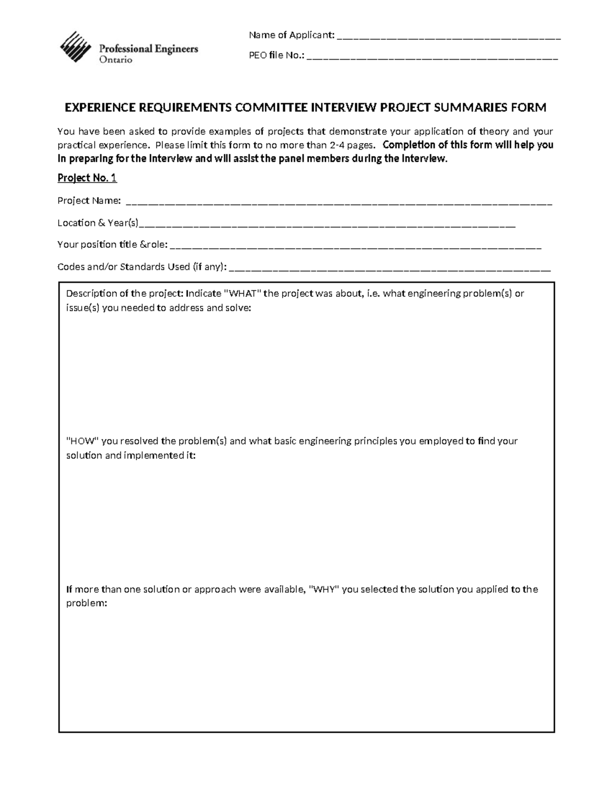 Project Form 1 - Mid term - Name of Applicant ...