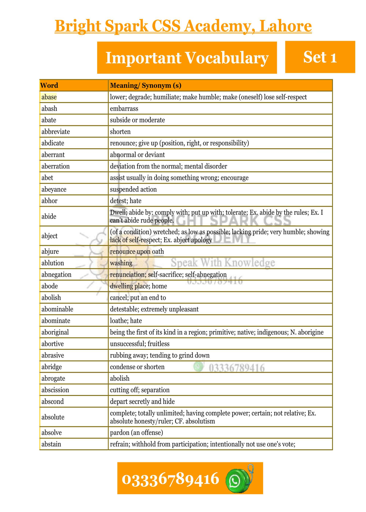 50 sets of Gre Word list English GRE Law of ContractI Sindh