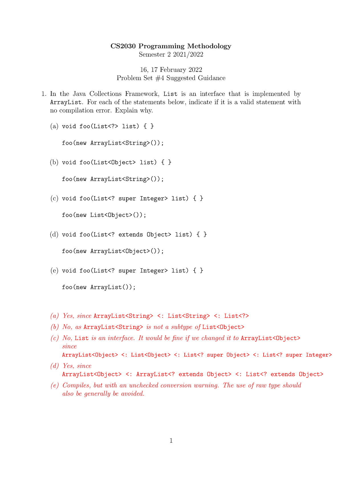 CS2030S Recitation 4 Answers - CS2030 Programming Methodology Semester ...