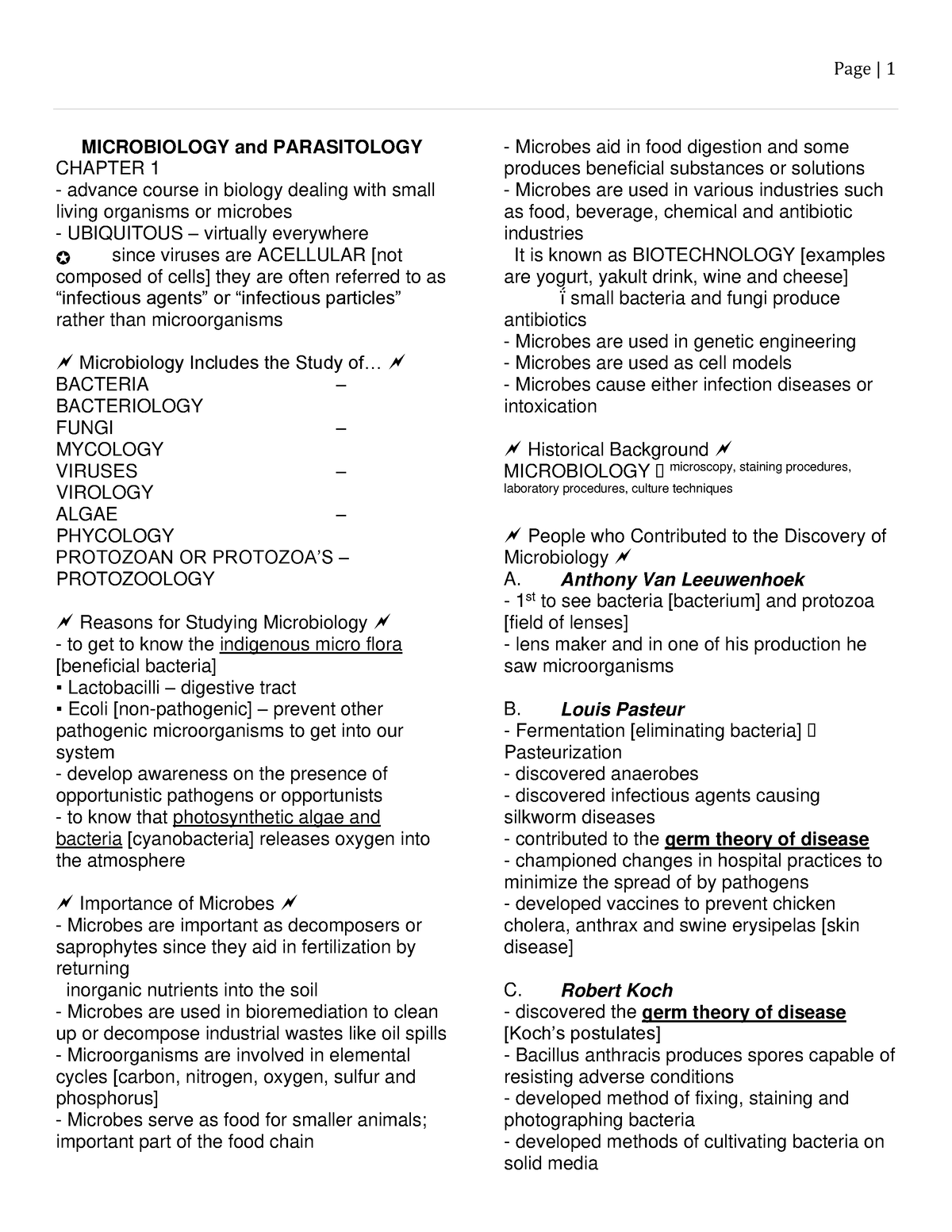 Microbiology And Parasitology Microbiology And Parasitology Chapter 1 Advance Course In 4427