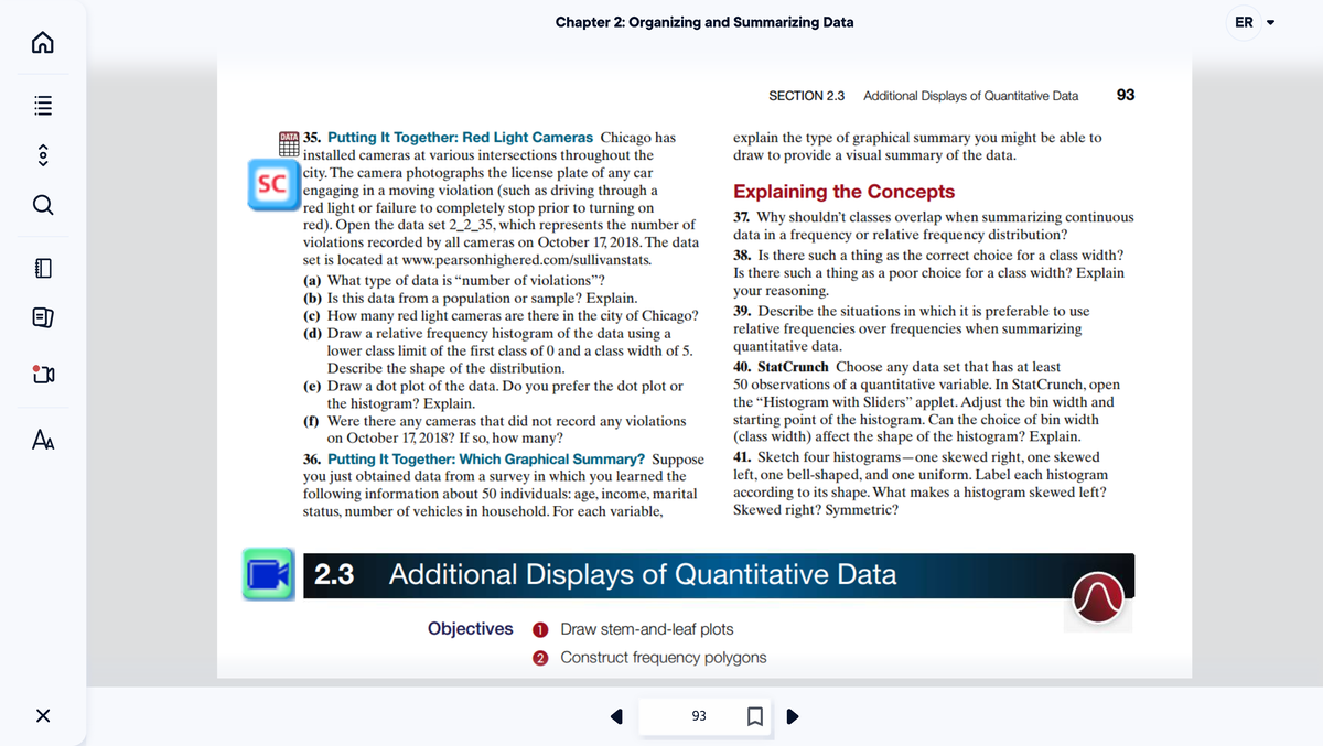Mpage 93 - Page 93 - Chapter 2: Organizing and Summarizing Data ER ...