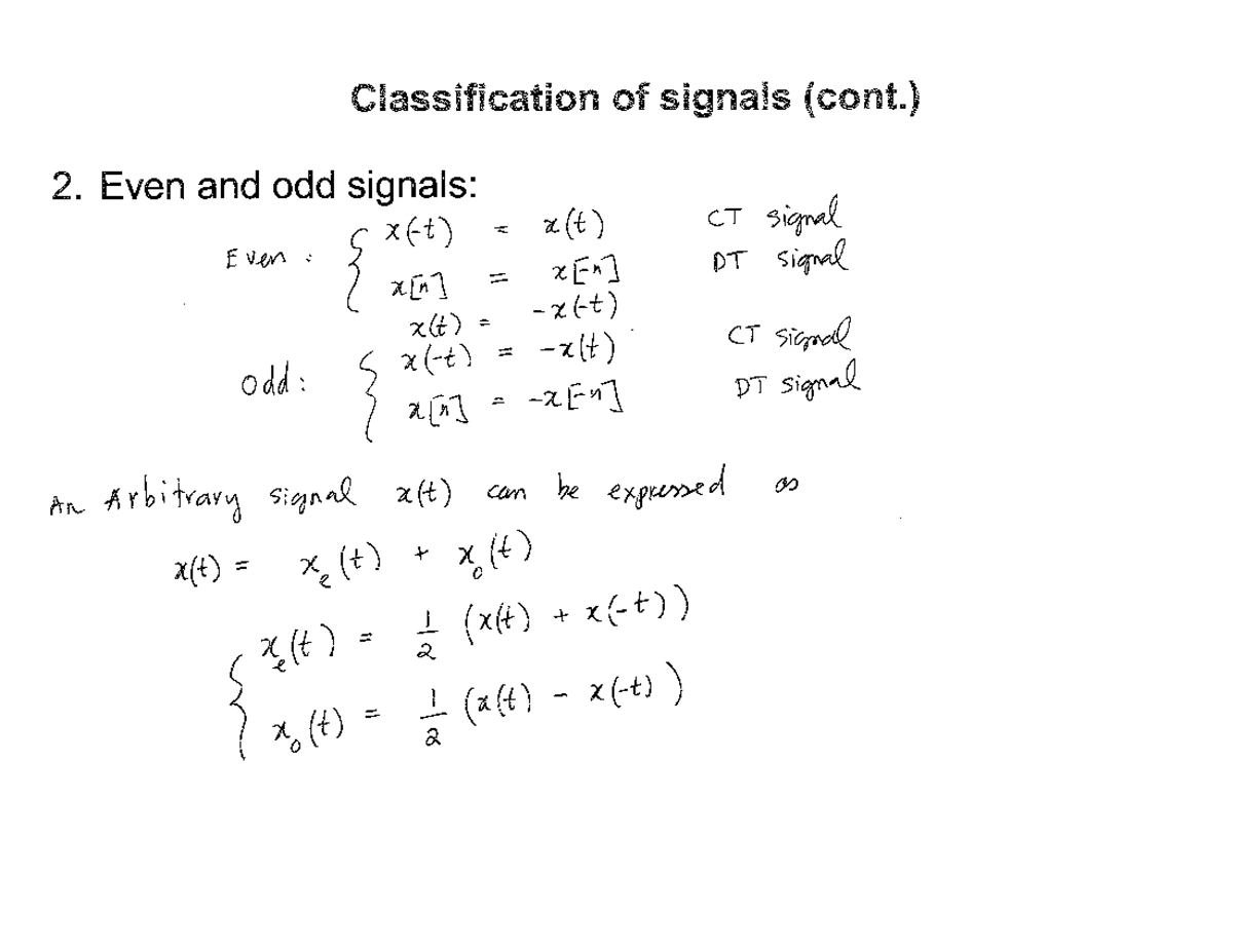 Lecture 2 Notes - ECE 351 - Studocu
