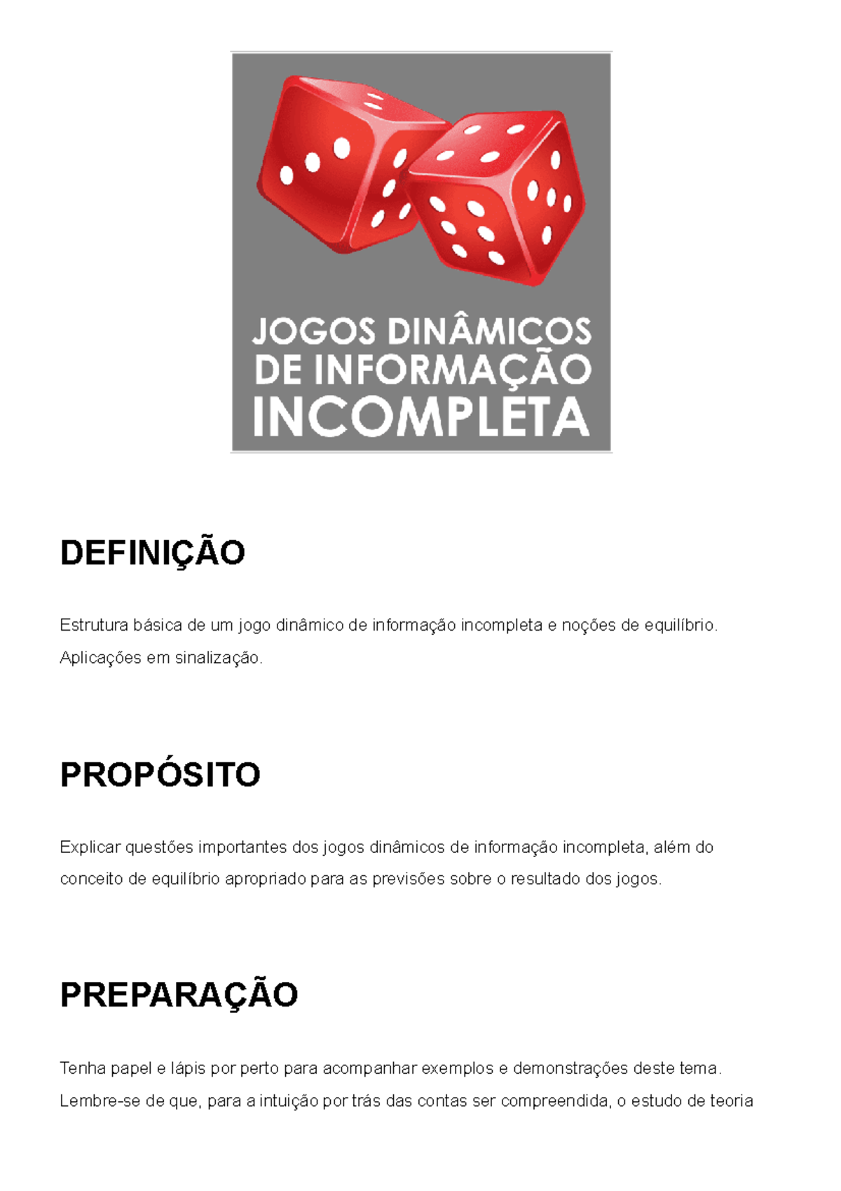 Tema 4 Jogos Dinâmicos de Informação