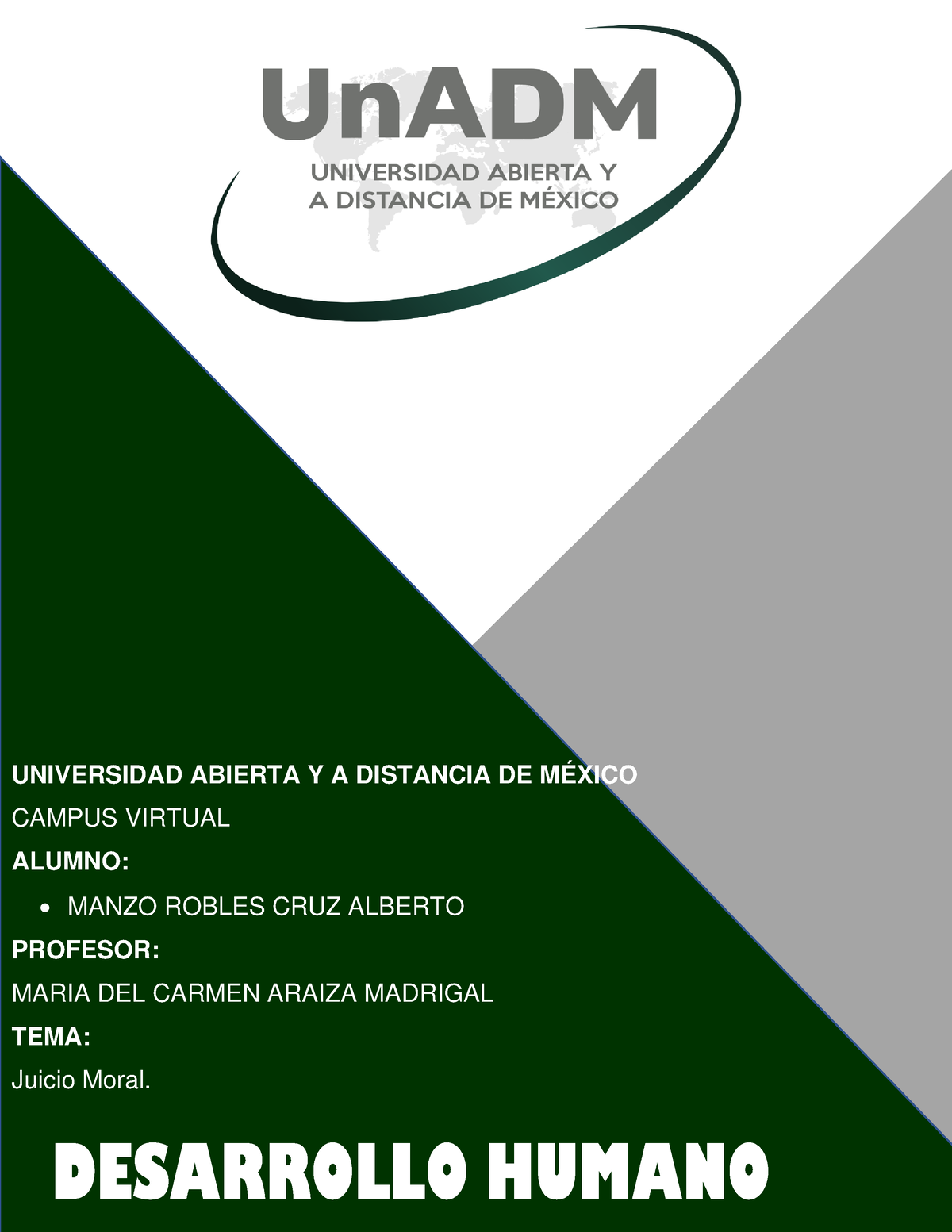 DHU U1 EA CRMR - Evidencia De Aprendizaje Unidad 1 - UNIVERSIDAD ...