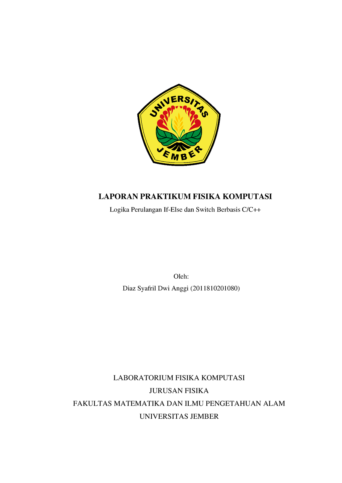 Laporan Praktikum Fisika Komputasi 1 Modul 5 - LAPORAN PRAKTIKUM FISIKA ...