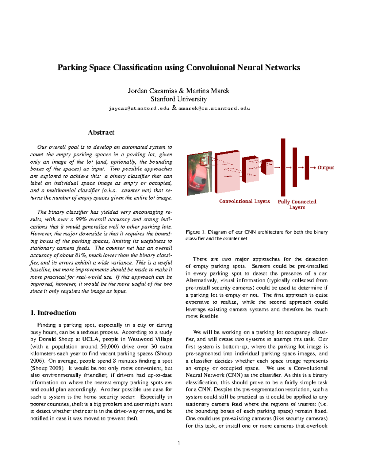 Parking space classification using convoluional neural networks ...