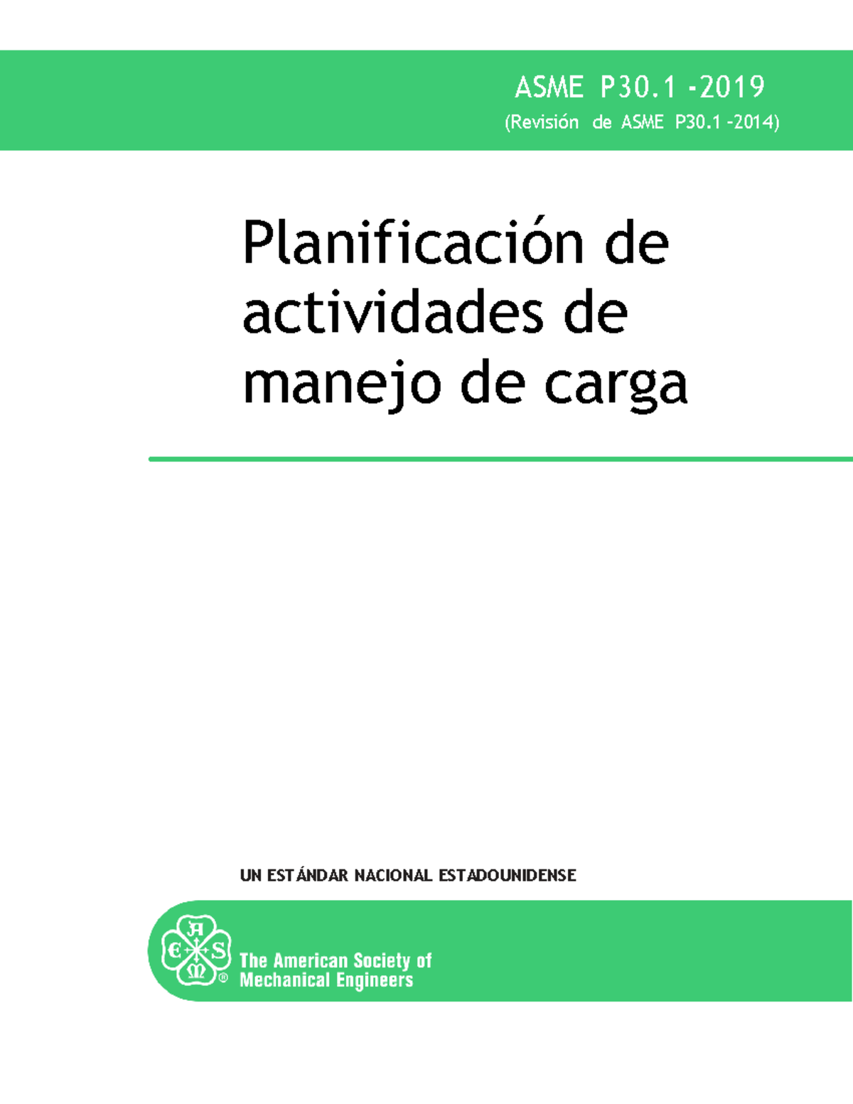 ASME P30.1 (2019 ) en Español - (Revisión de ASME P30 -2014 ...