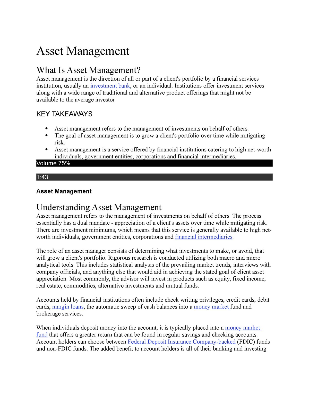 asset management topics for thesis
