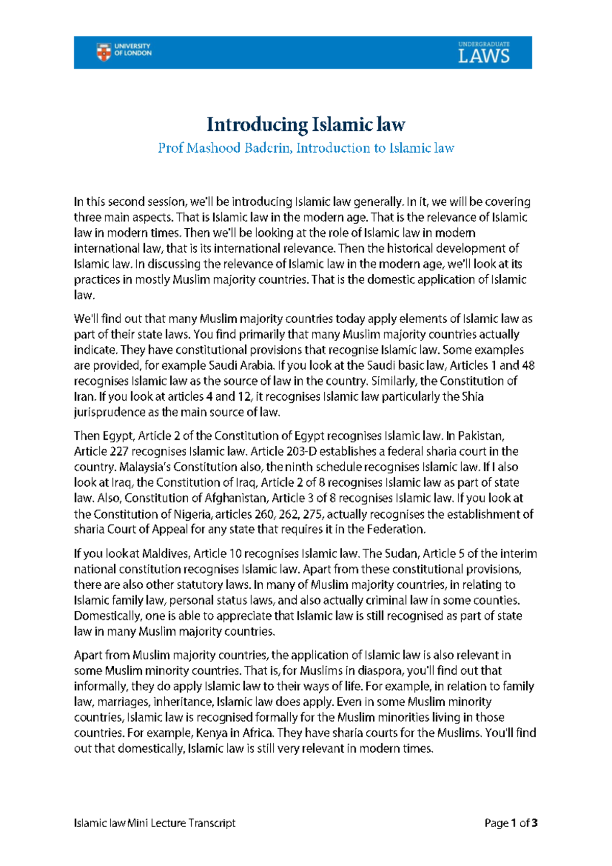 Transcript Chapter 2-final - Law - Studocu