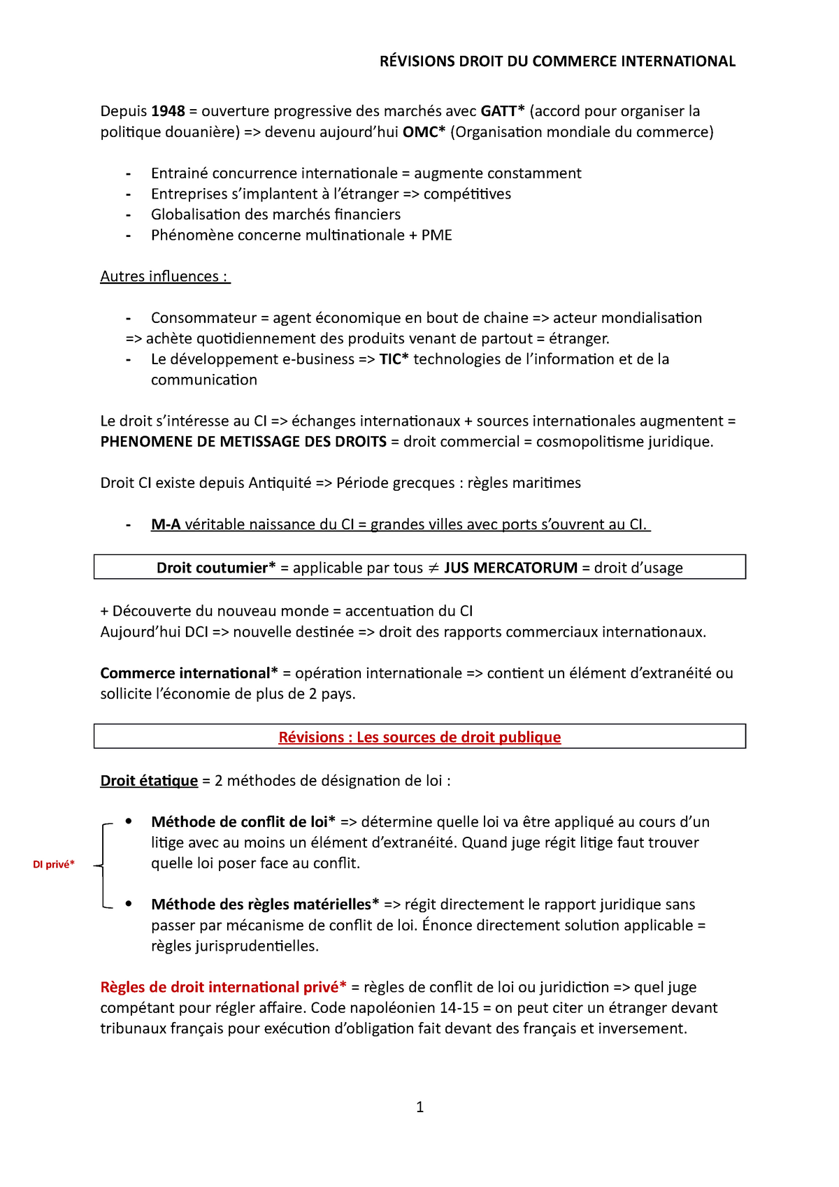 dissertation droit du commerce international