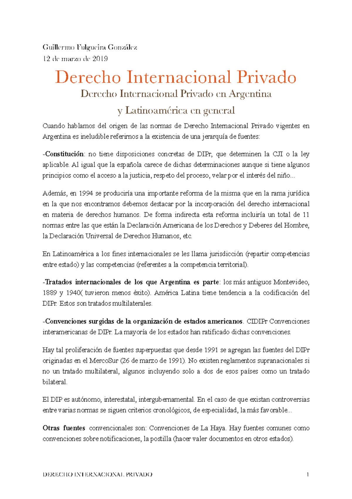 Ares2 Breve resumen de las diferencias entre el Derecho internacional