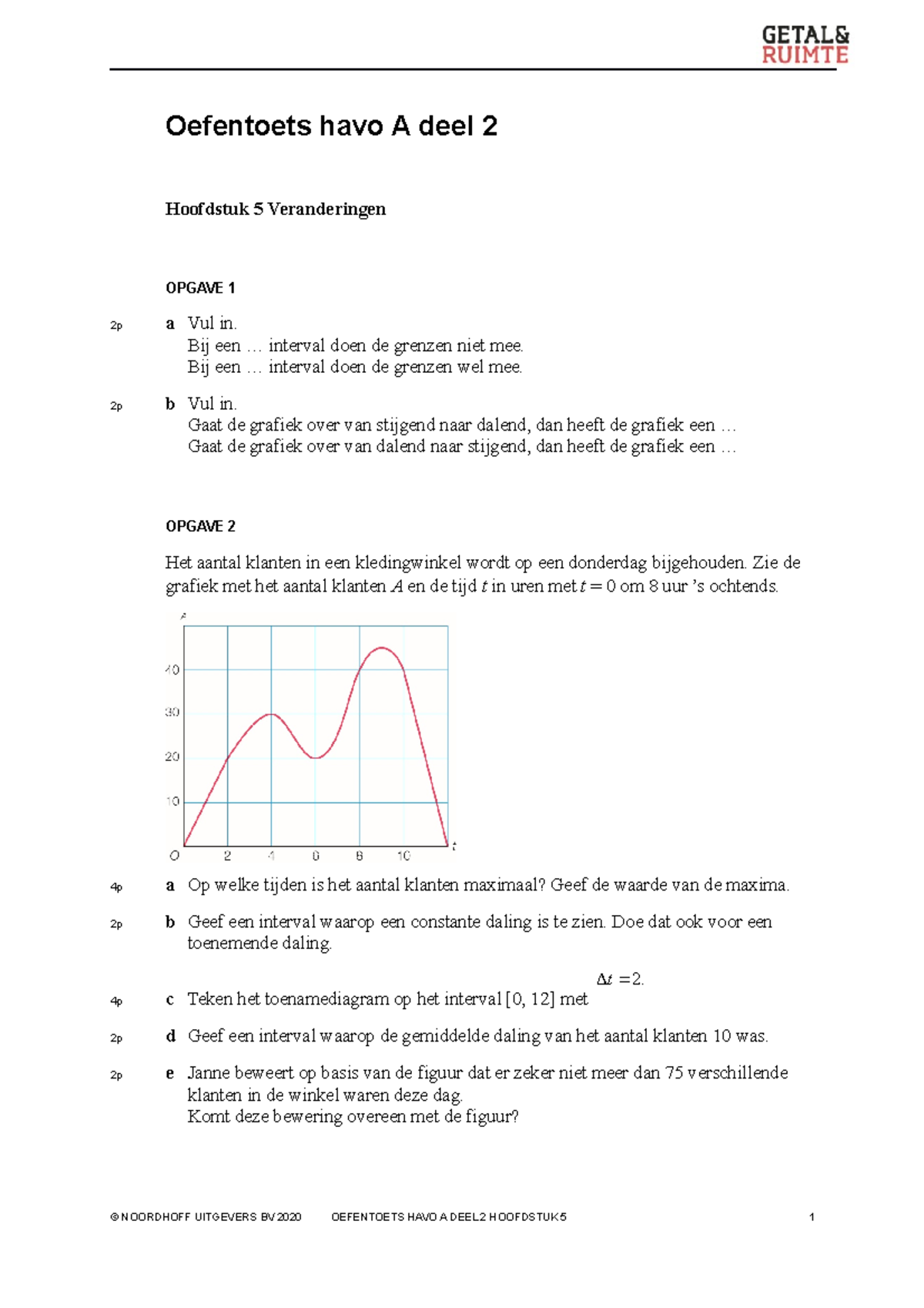 GR12 HA2 H05 Oefentoets - Oefentoets Havo A Deel 2 Hoofdstuk 5 ...