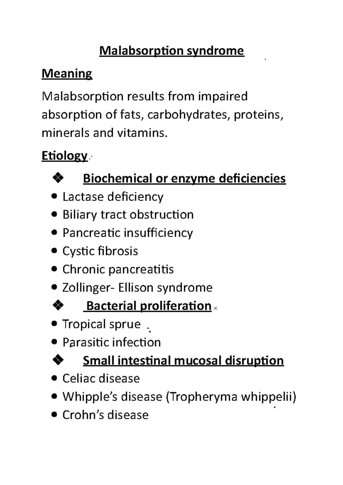 Malabsorption Syndrome Meaning In Punjabi