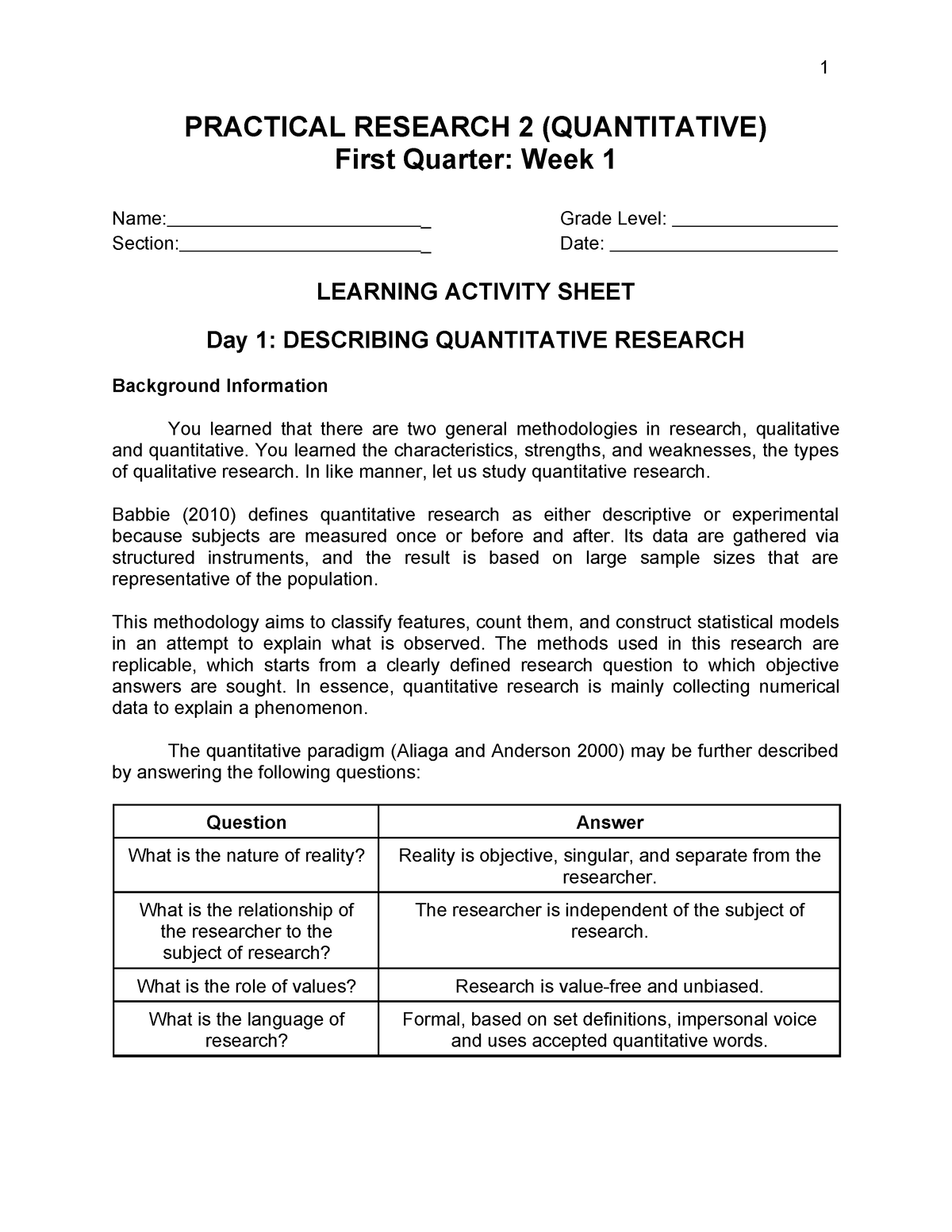 practical research 2 topics quantitative